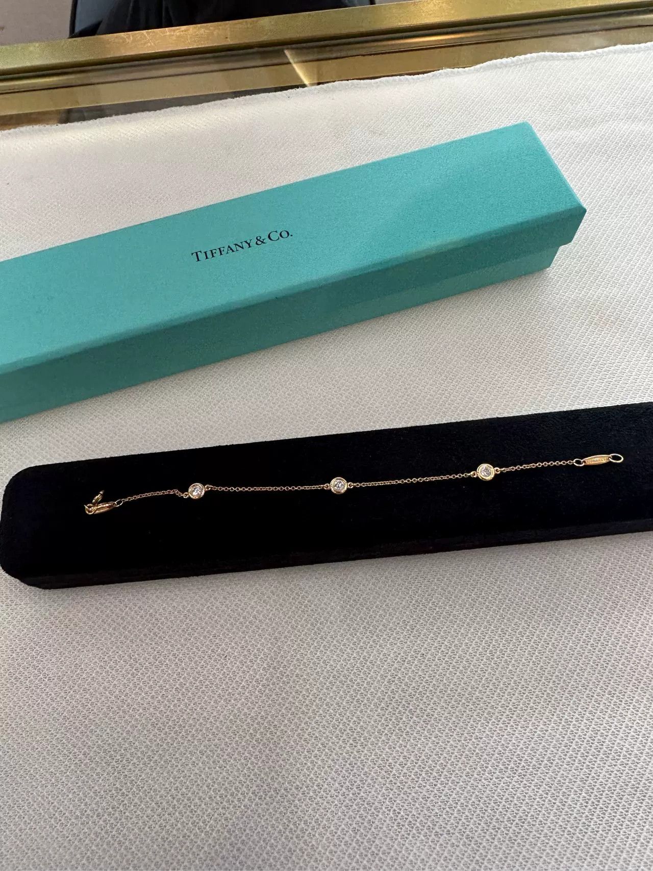 Tiffany & Co. Tiffany Rose Gold 3-Diamond Bracelet Size ONE SIZE - 5 Thumbnail