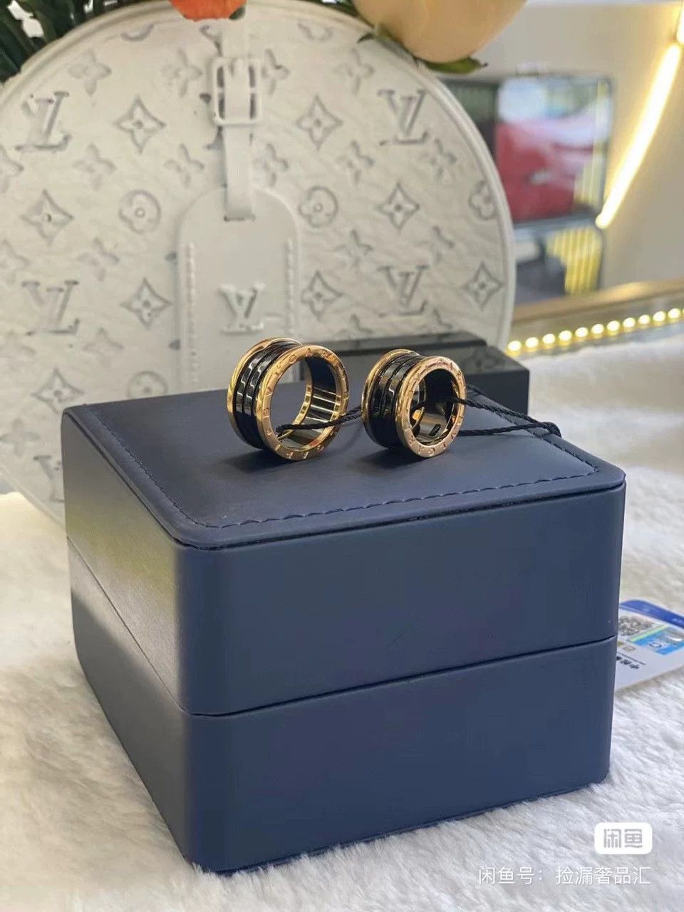 Bvlgari Bvlgari Rose Gold Black Ceramic Ring Size ONE SIZE - 3 Thumbnail