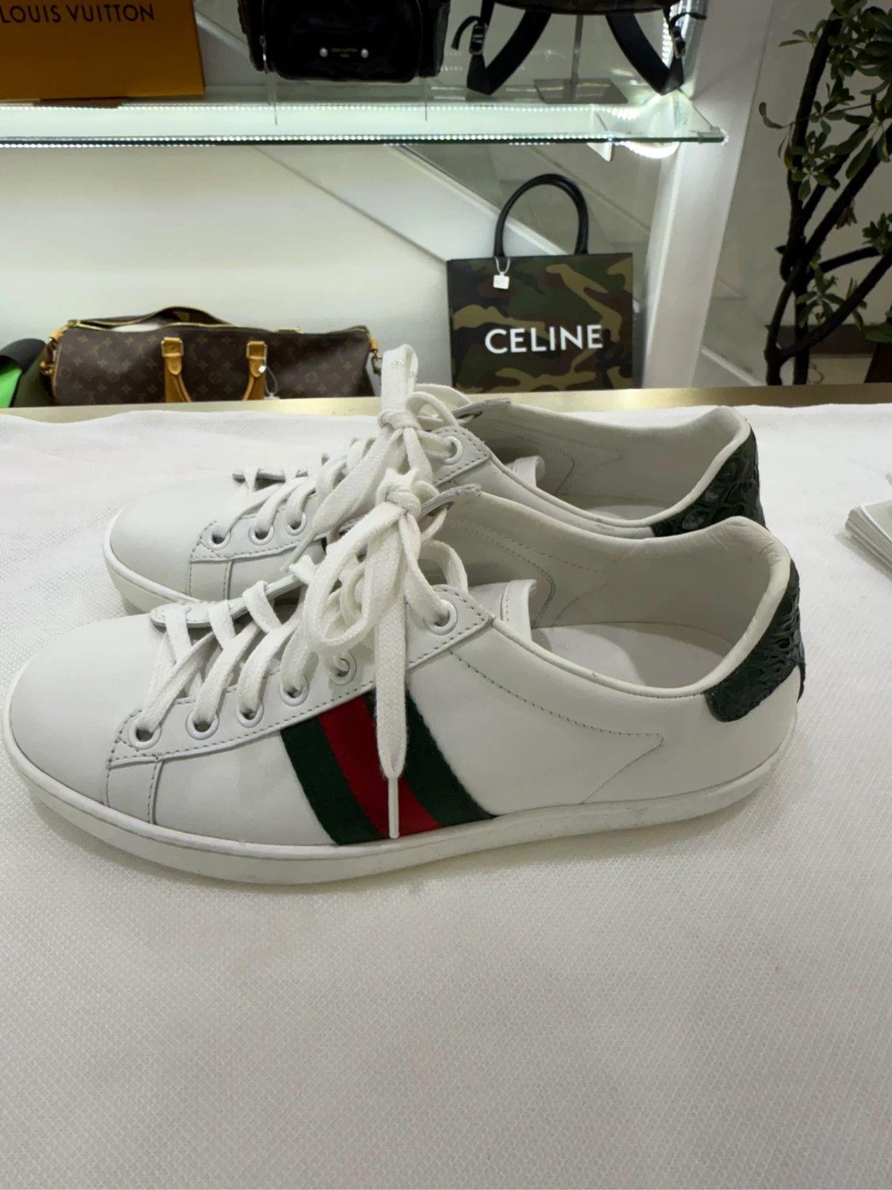 Gucci Gucci Classic White Sneakers Size US 5 / IT 35 - 2 Thumbnail