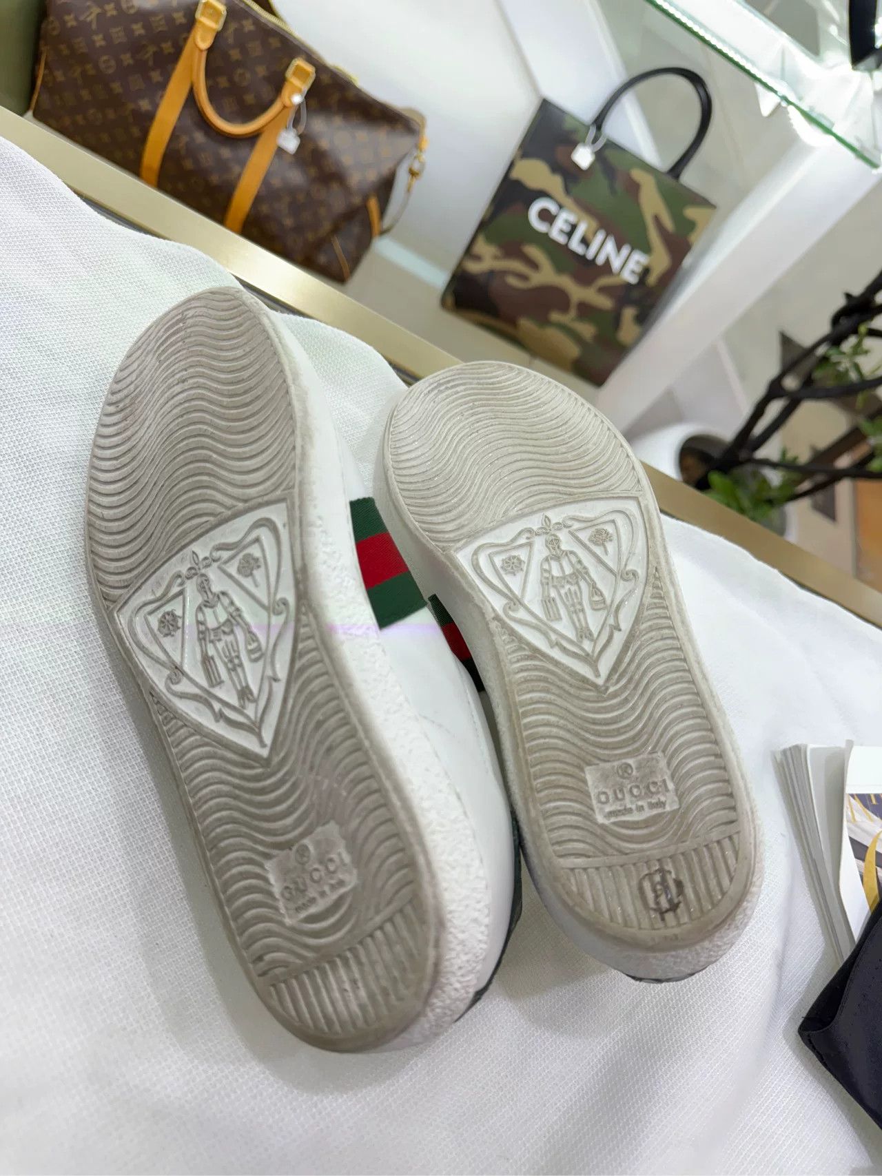 Gucci Gucci Classic White Sneakers Size US 5 / IT 35 - 3 Thumbnail