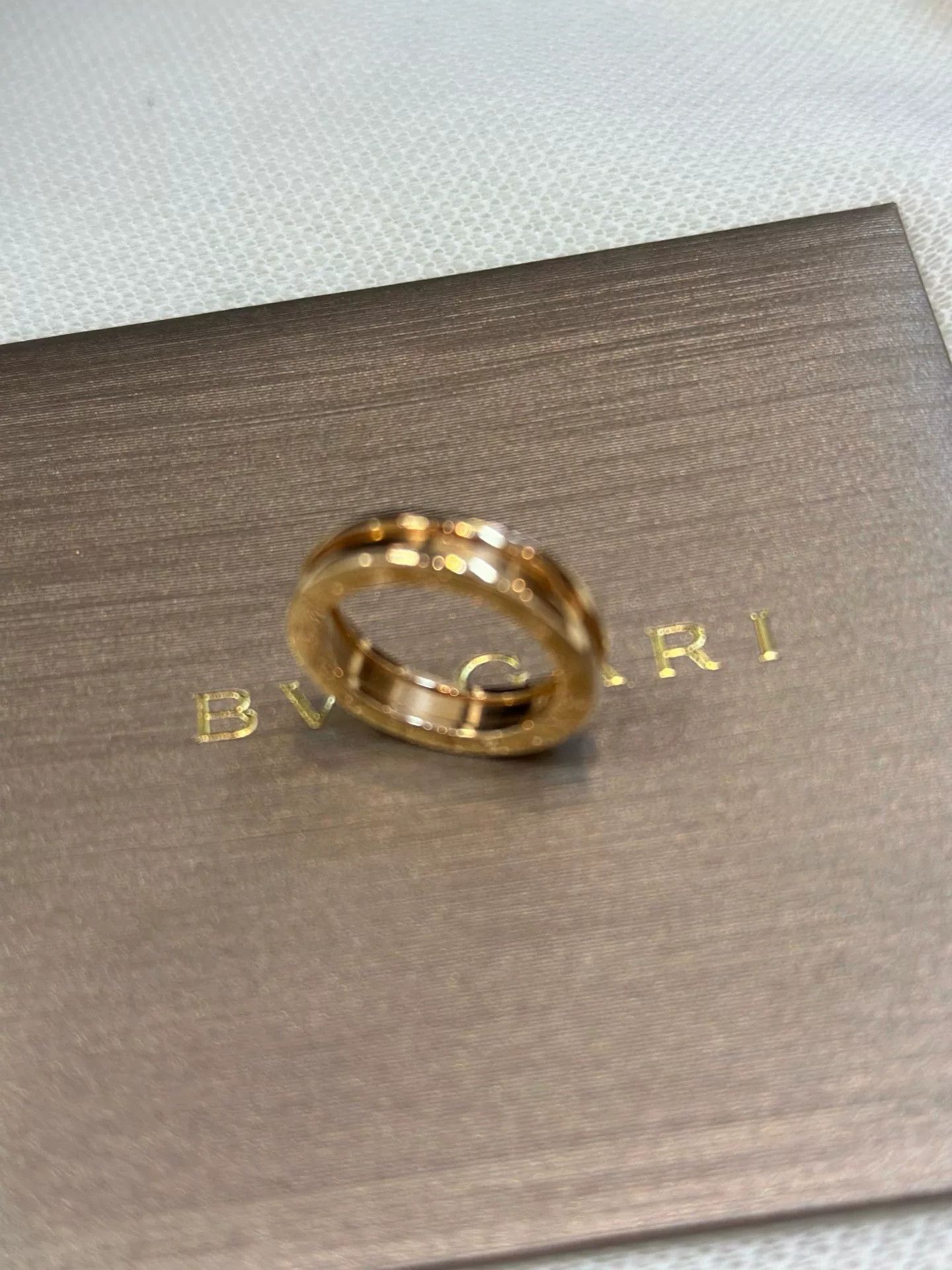 Bvlgari Bulgari B.Zero1 18K Rose Gold Narrow Ring Size ONE SIZE - 2 Thumbnail