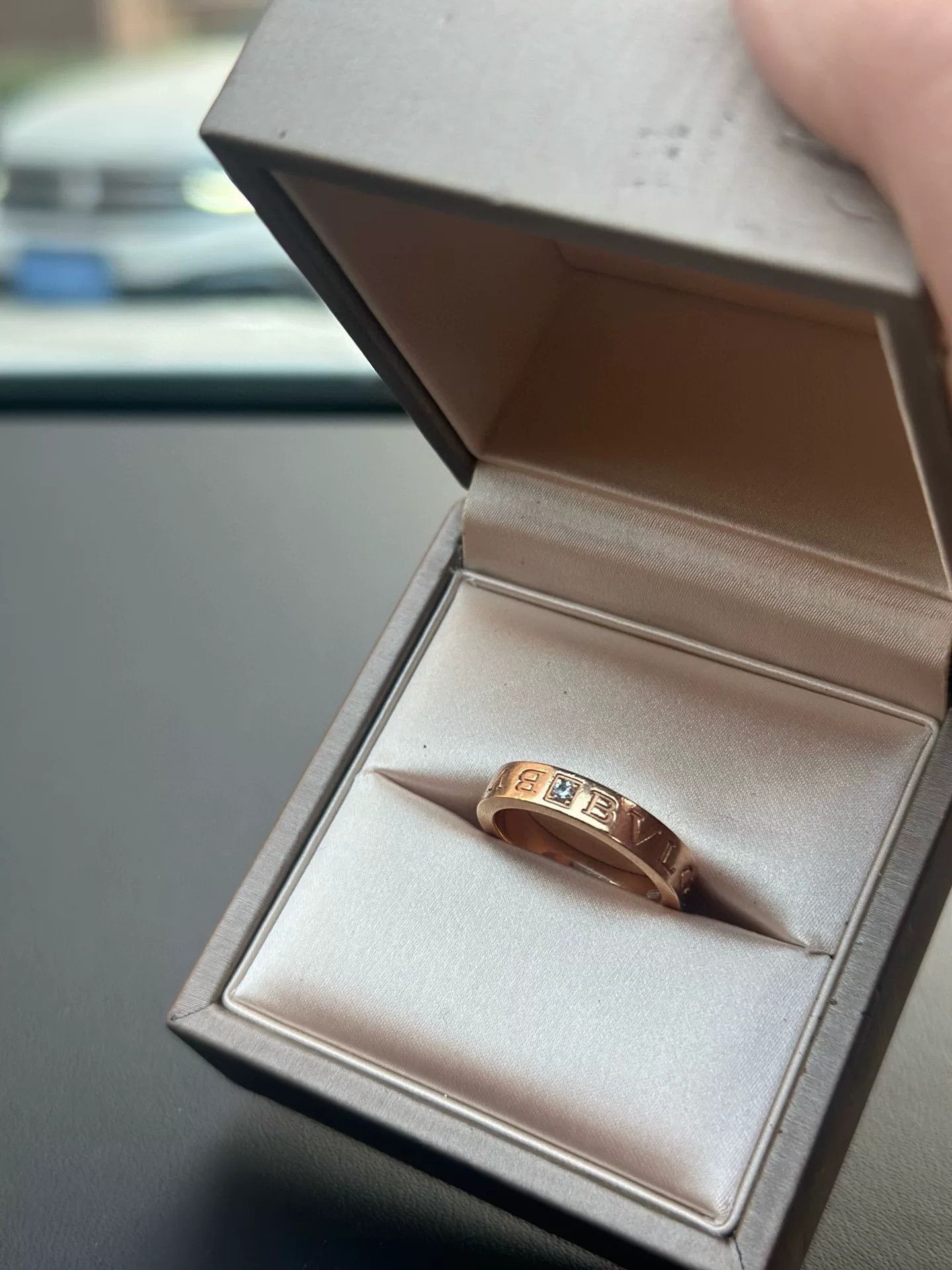 Bvlgari Bvlgari Rose Gold Single Diamond Ring Size ONE SIZE - 3 Thumbnail