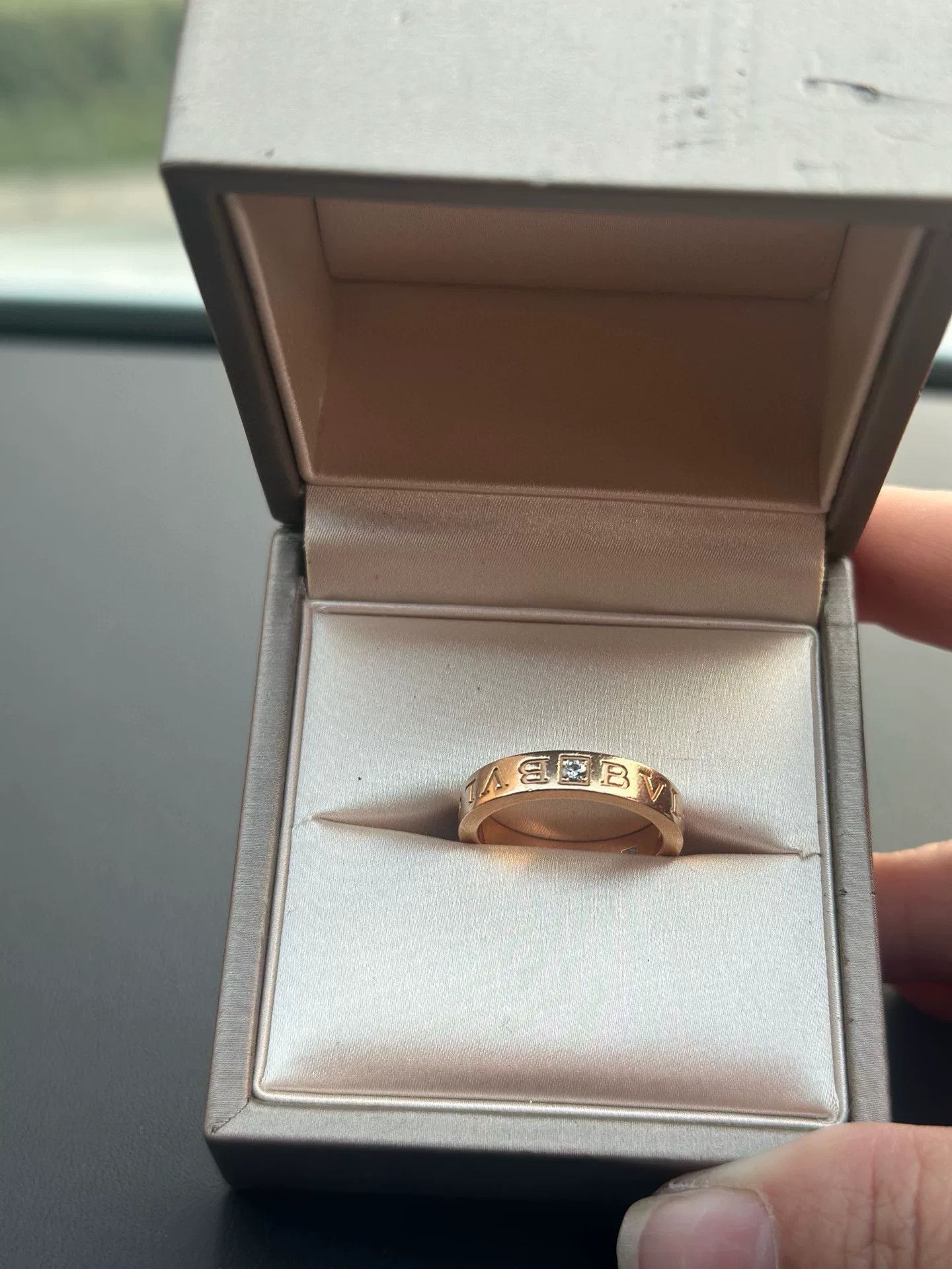 Bvlgari Bvlgari Rose Gold Single Diamond Ring Size ONE SIZE - 2 Thumbnail