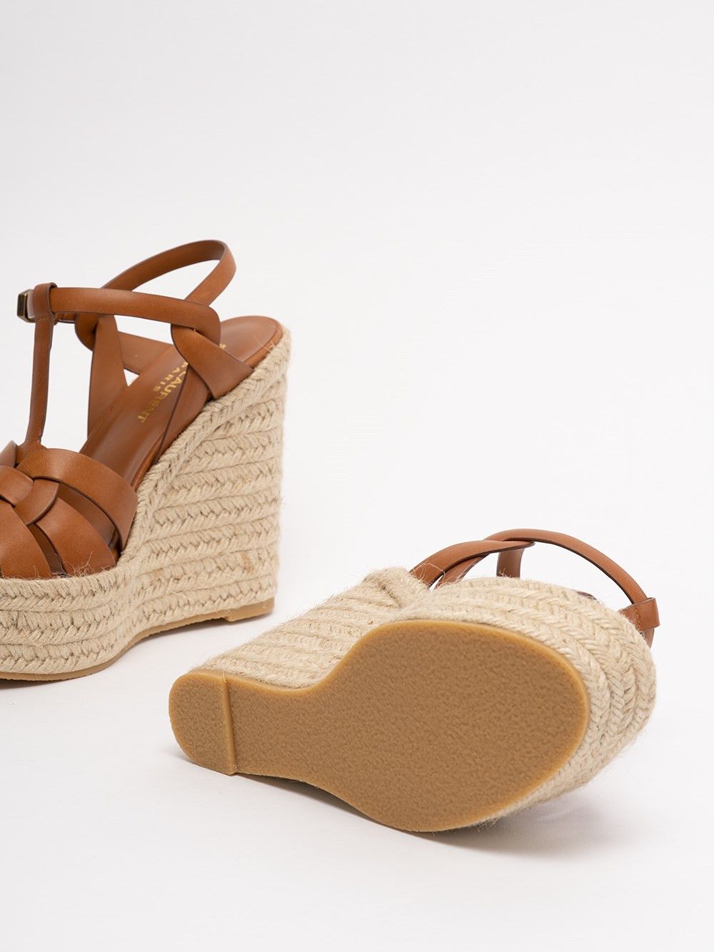 Saint Laurent Paris `Tribute` Wedge Espadrilles Size US 8.5 / IT 38.5 - 4 Thumbnail