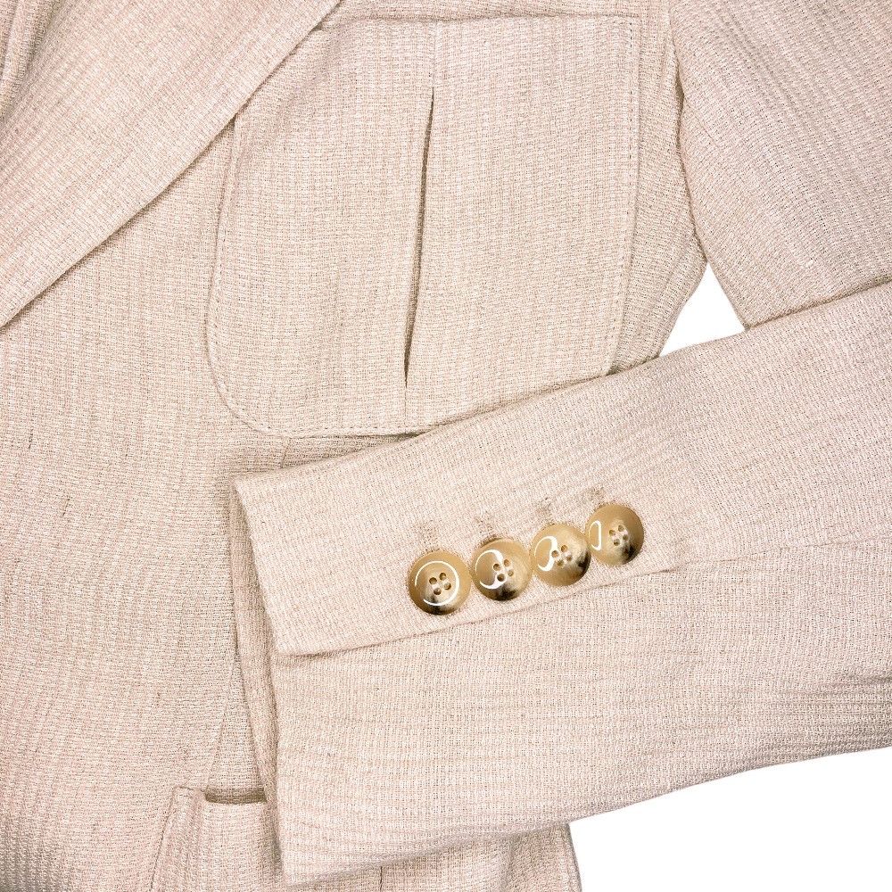 Emporio Armani Emporio Armani Emporio Armani Linen Lyocell Tailored Jacket Textile Outerwear DUTY FREE for USA Size ONE SIZE - 6 Thumbnail