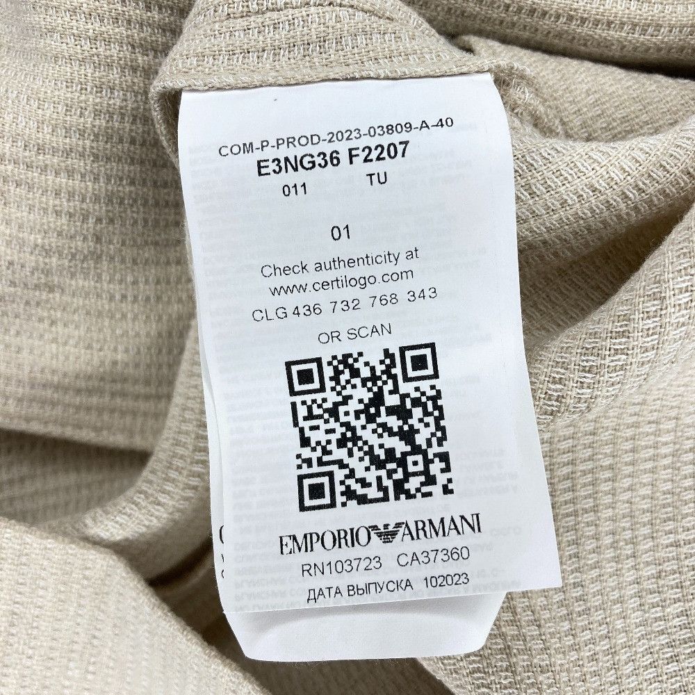 Emporio Armani Emporio Armani Emporio Armani Linen Lyocell Tailored Jacket Textile Outerwear DUTY FREE for USA Size ONE SIZE - 7 Thumbnail