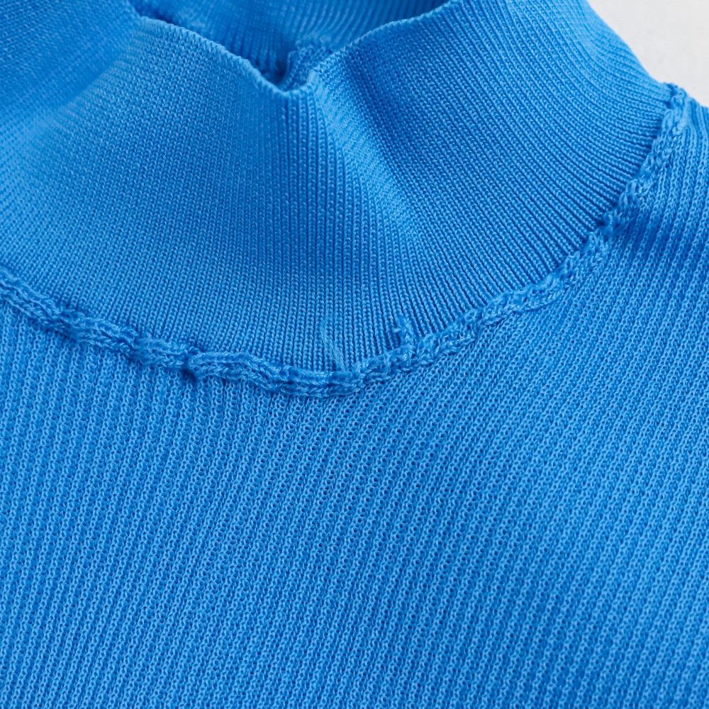 Other Other ENFOLD RIB STAND NECK HALF SLEEVE Knit Top Textile Tops 300HA170-0930 DUTY FREE for USA Size ONE SIZE - 11 Thumbnail