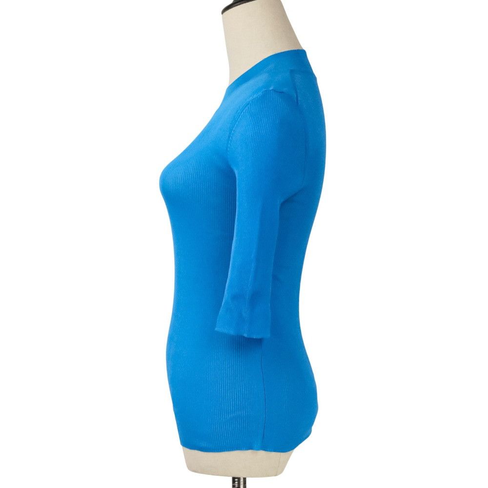Other Other ENFOLD RIB STAND NECK HALF SLEEVE Knit Top Textile Tops 300HA170-0930 DUTY FREE for USA Size ONE SIZE - 3 Thumbnail