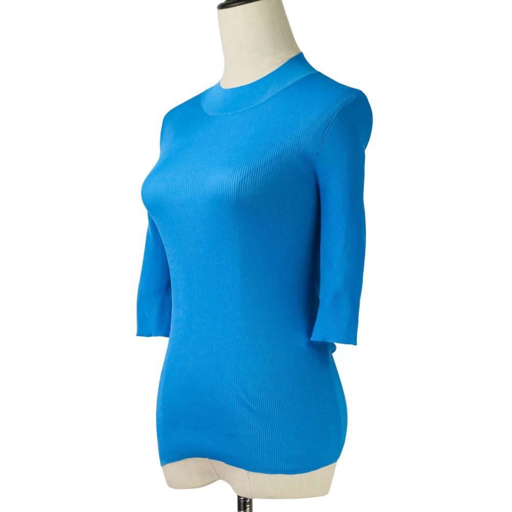 Other Other ENFOLD RIB STAND NECK HALF SLEEVE Knit Top Textile Tops 300HA170-0930 DUTY FREE for USA Size ONE SIZE - 2 Thumbnail