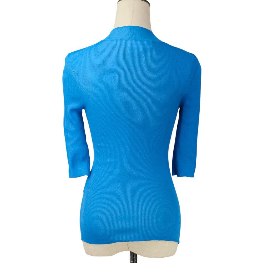 Other Other ENFOLD RIB STAND NECK HALF SLEEVE Knit Top Textile Tops 300HA170-0930 DUTY FREE for USA Size ONE SIZE - 4 Thumbnail