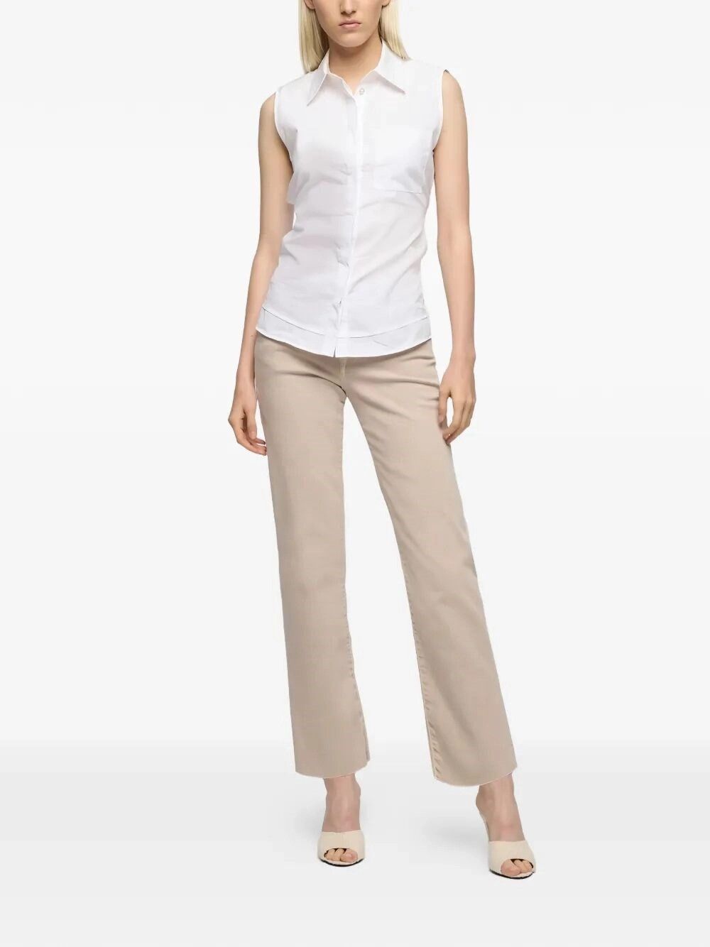 7 For All Mankind CALIE STRAIGHT ANKLE Colored Left Hand Ginseng With Raw Cut Size 25" / US 0 / IT 36 - 2 Thumbnail