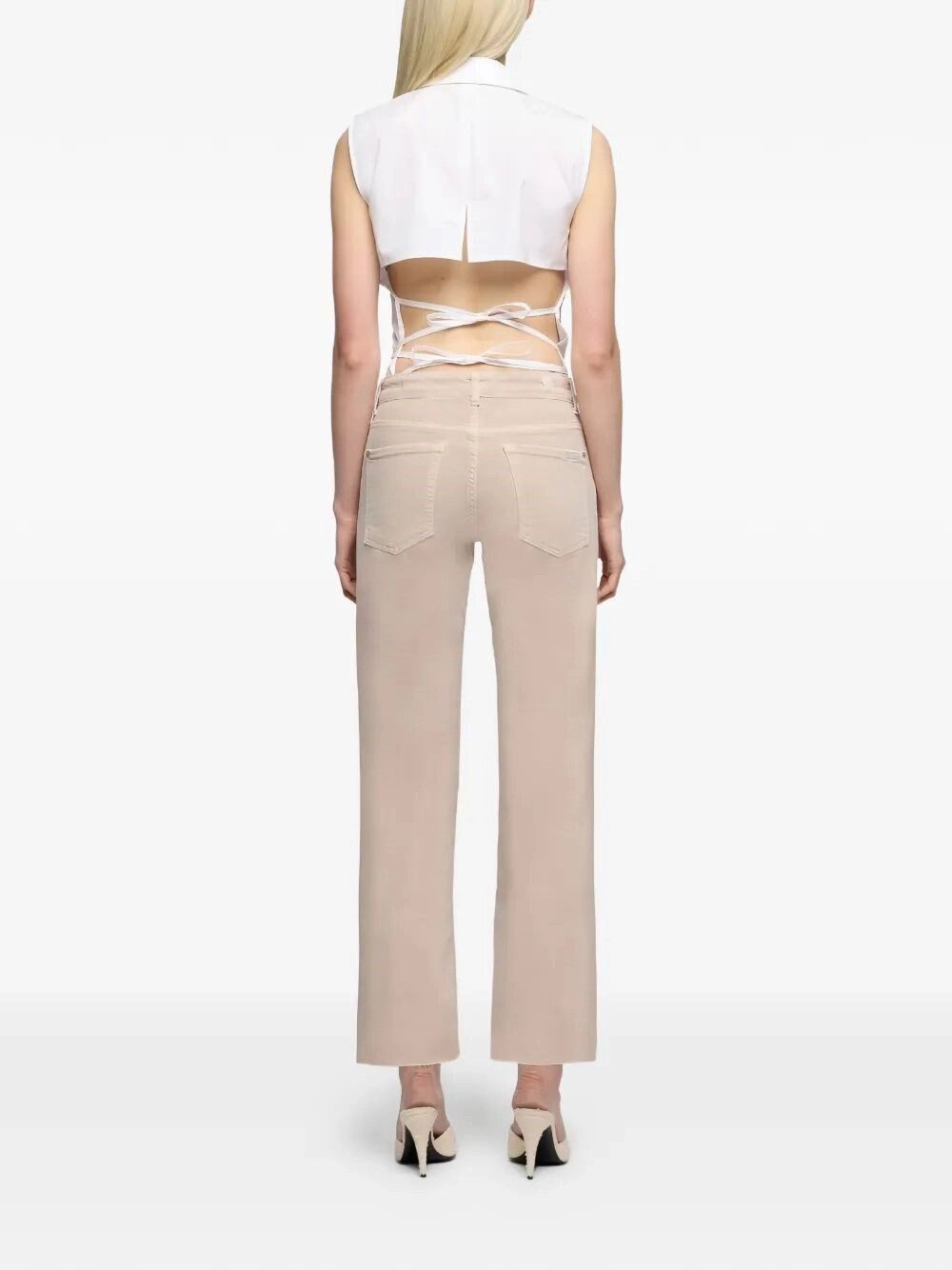 7 For All Mankind CALIE STRAIGHT ANKLE Colored Left Hand Ginseng With Raw Cut Size 25" / US 0 / IT 36 - 3 Thumbnail