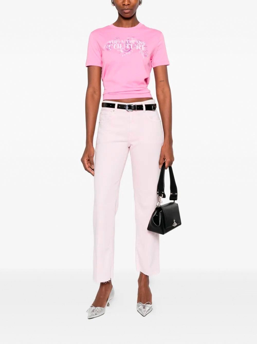 7 For All Mankind CALIE STRAIGHT ANKLE Colored Left Hand Rose With Raw Cut Size 24" / US 00 / IT 34 - 2 Thumbnail