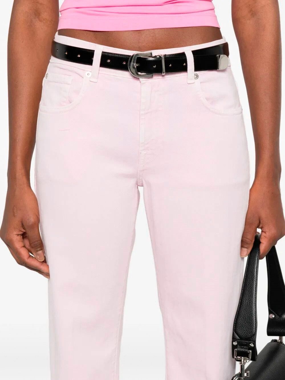 7 For All Mankind CALIE STRAIGHT ANKLE Colored Left Hand Rose With Raw Cut Size 24" / US 00 / IT 34 - 3 Thumbnail