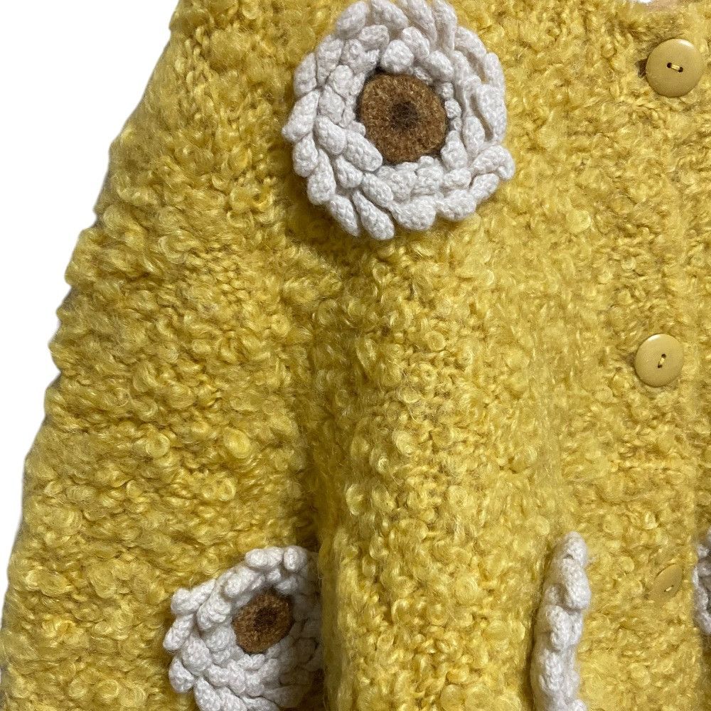 Other Other PINK HOUSE Flower Motif Wool Knit Cardigan Jacket Textile Tops DUTY FREE for USA Size ONE SIZE - 2 Thumbnail