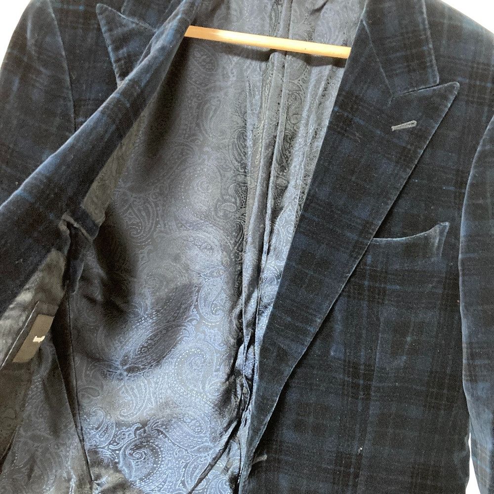 Other Zegna Ermenegildo Zegna Blackwatch Velvet Tailored Jacket Textile Outerwear DUTY FREE for USA Size ONE SIZE - 4 Thumbnail