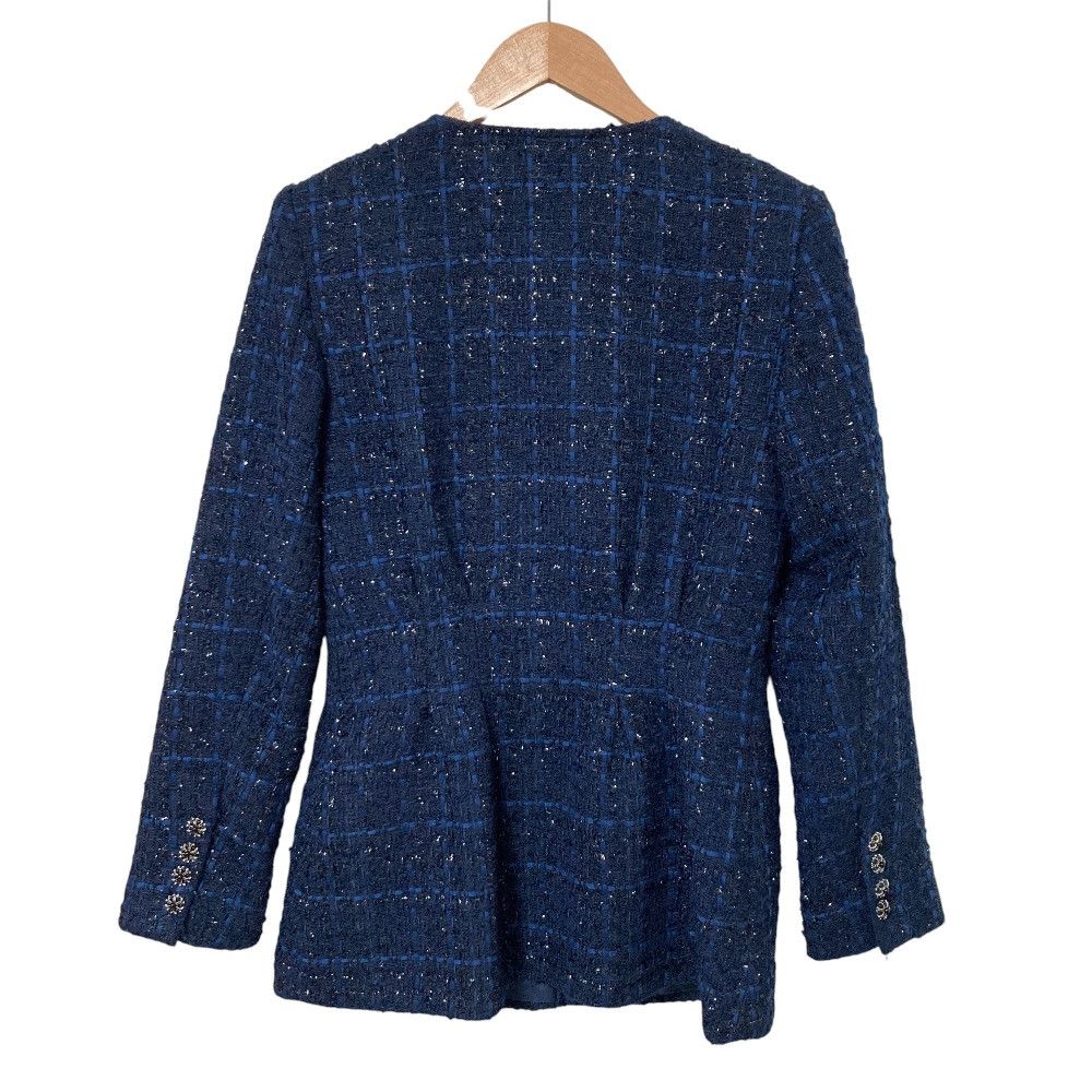 Other Other Self-Portrait Lame Tweed Collarless Jacket Textile Outerwear DUTY FREE for USA Size ONE SIZE - 2 Thumbnail