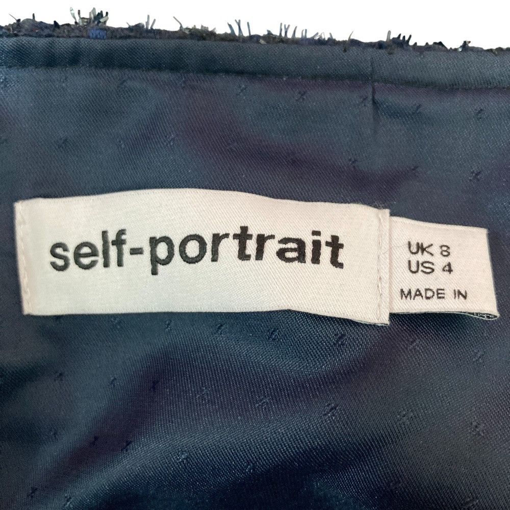 Other Other Self-Portrait Lame Tweed Collarless Jacket Textile Outerwear DUTY FREE for USA Size ONE SIZE - 4 Thumbnail