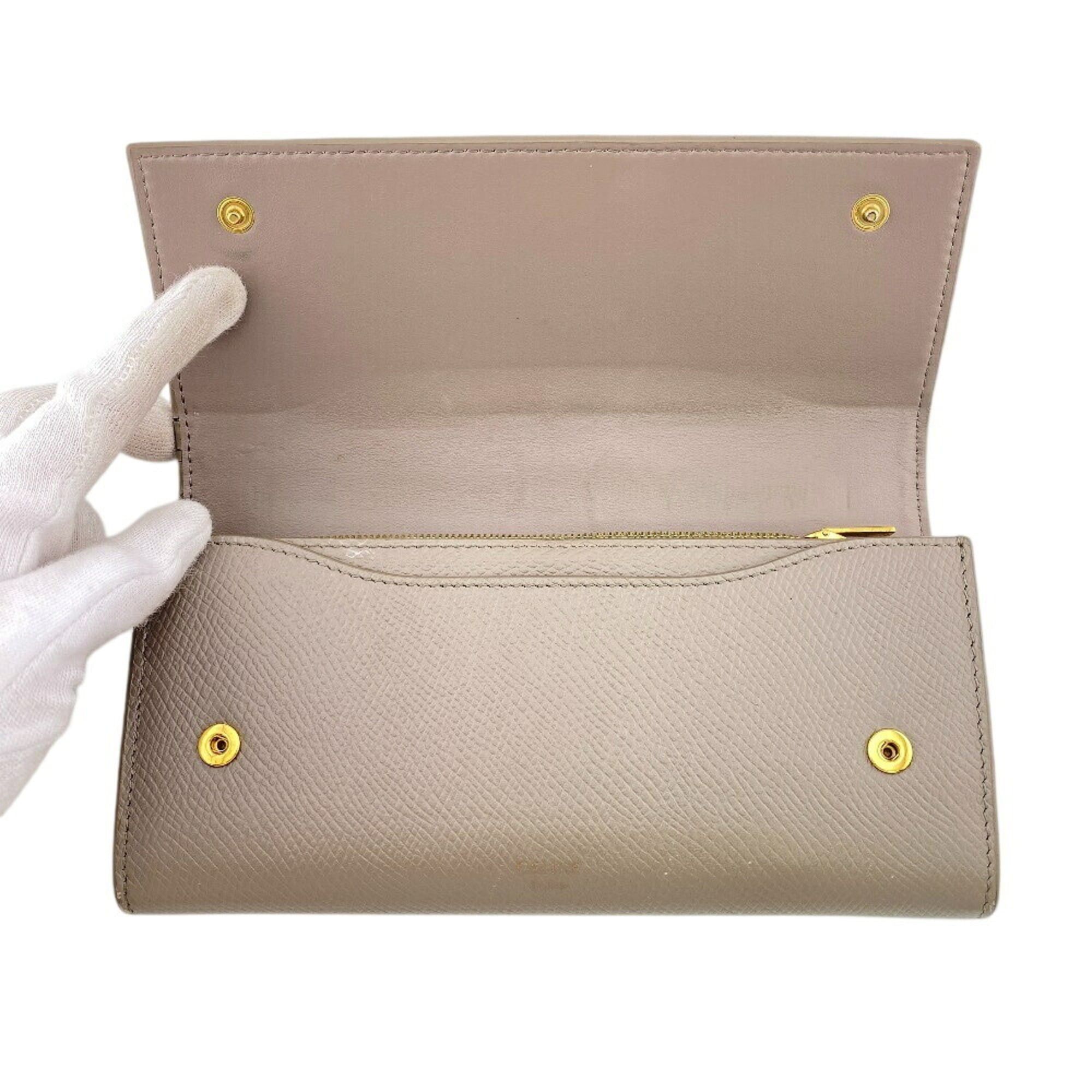 Celine CELINE Large Flap Wallet, Gray, Women's Size ONE SIZE - 5 Thumbnail