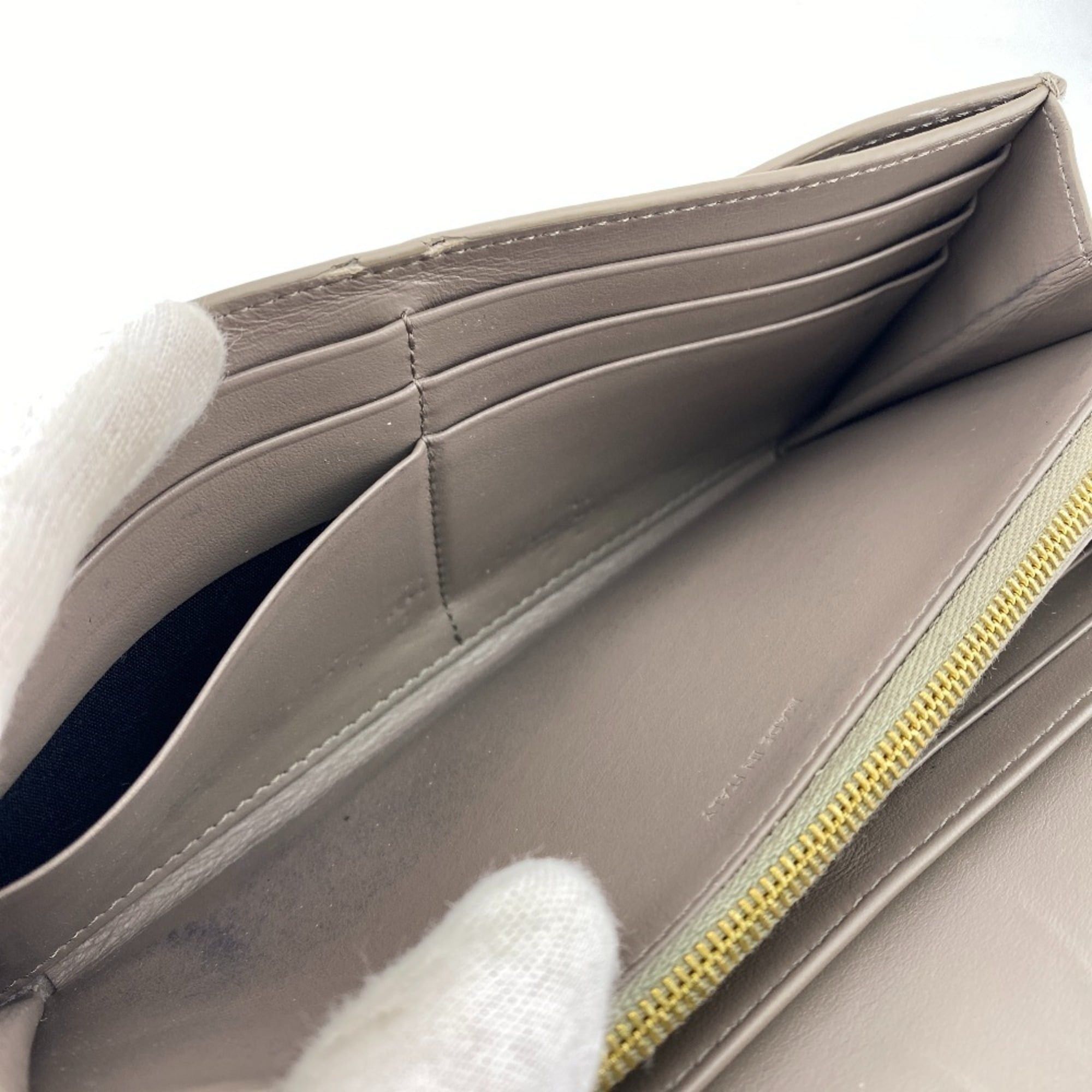 Celine CELINE Large Flap Wallet, Gray, Women's Size ONE SIZE - 8 Thumbnail