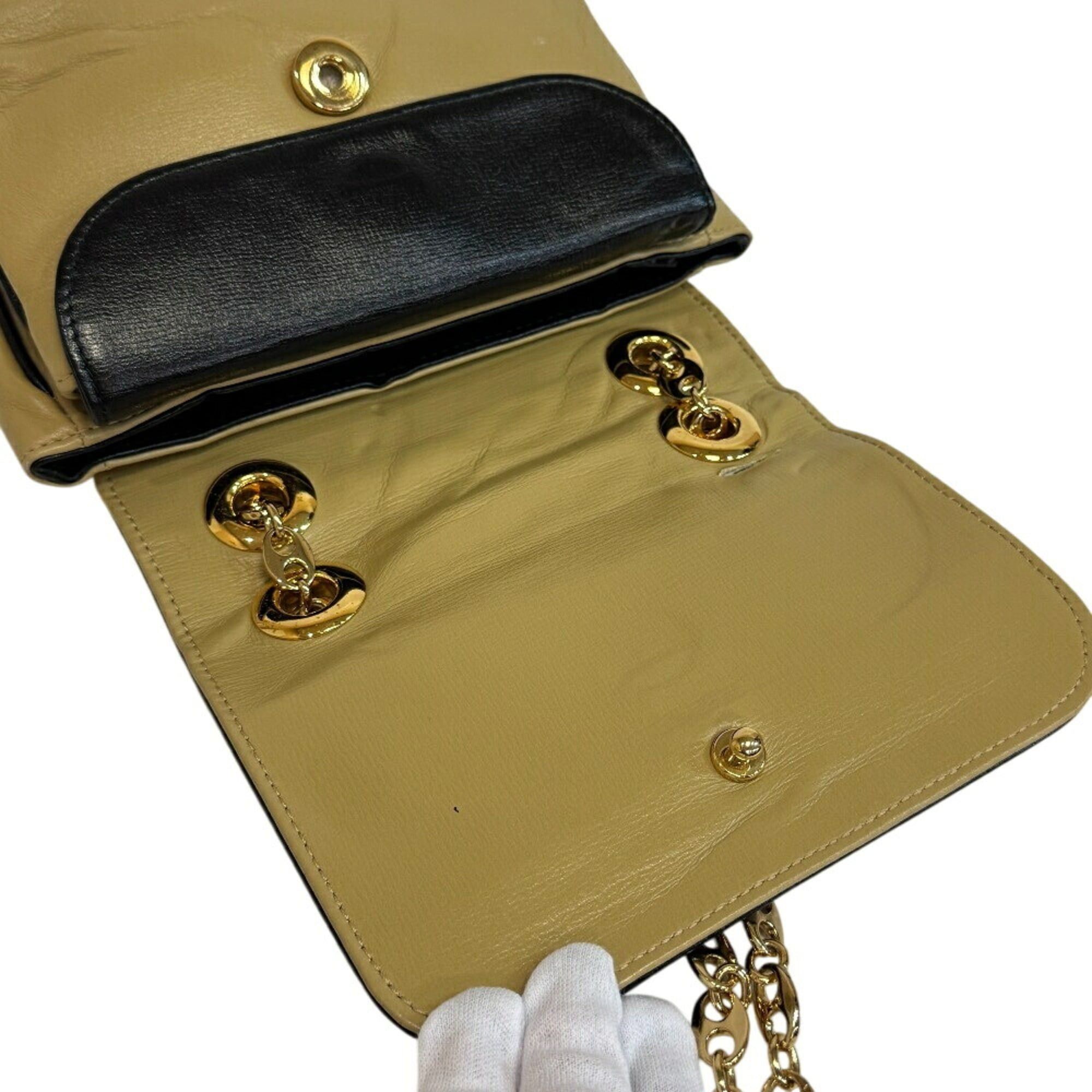 Gucci GUCCI 576423 Chain Handbag Flap Interlocking G Shoulder Bag Beige Size ONE SIZE - 6 Thumbnail