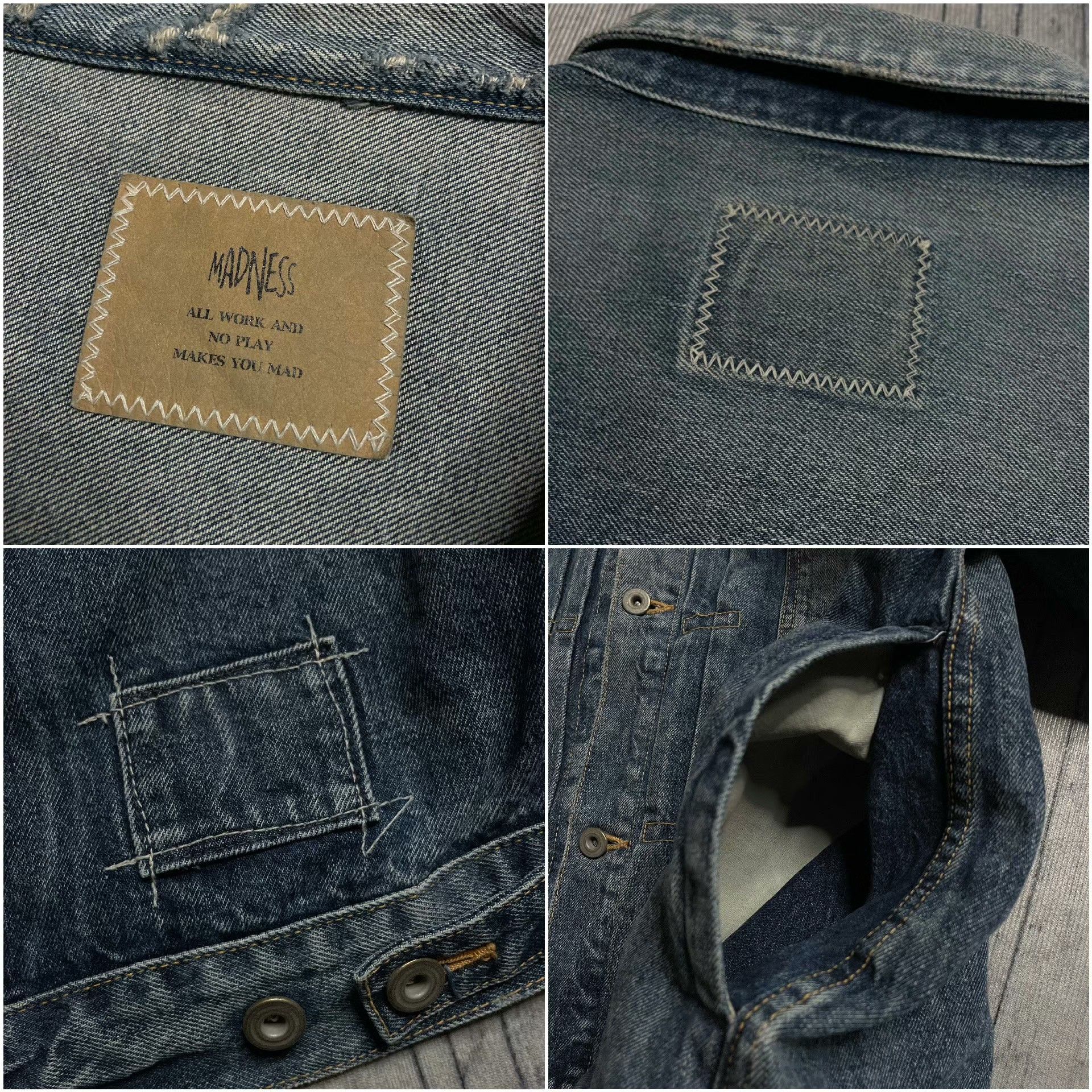 Madness MADNESS Acid Washed Denim Jacket Size US XL / EU 56 / 4 - 6 Thumbnail