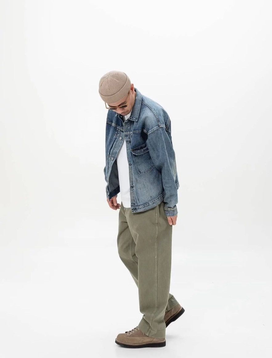 Wtaps 12.5oz Herringbone Distressed Cargo Pants Size US 31 - 3 Thumbnail