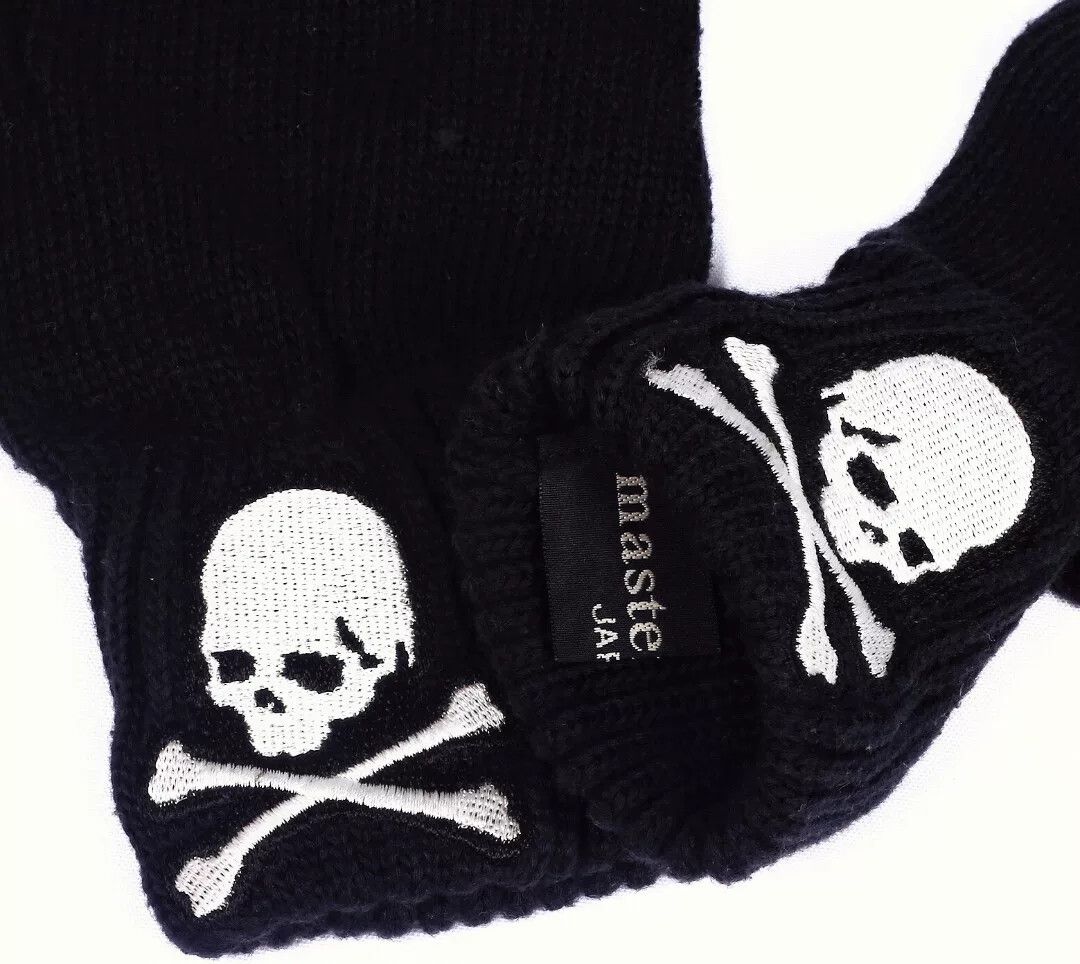 Mastermind Japan mastermind Japan Skull Embroidery Fingerless Gloves Size ONE SIZE - 4 Thumbnail