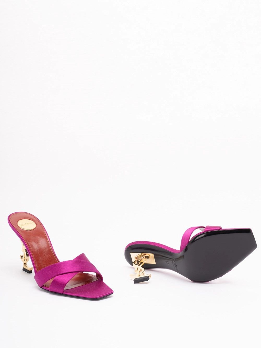 Saint Laurent Paris `Opyum` Mules Size US 7 / IT 37 - 4 Thumbnail