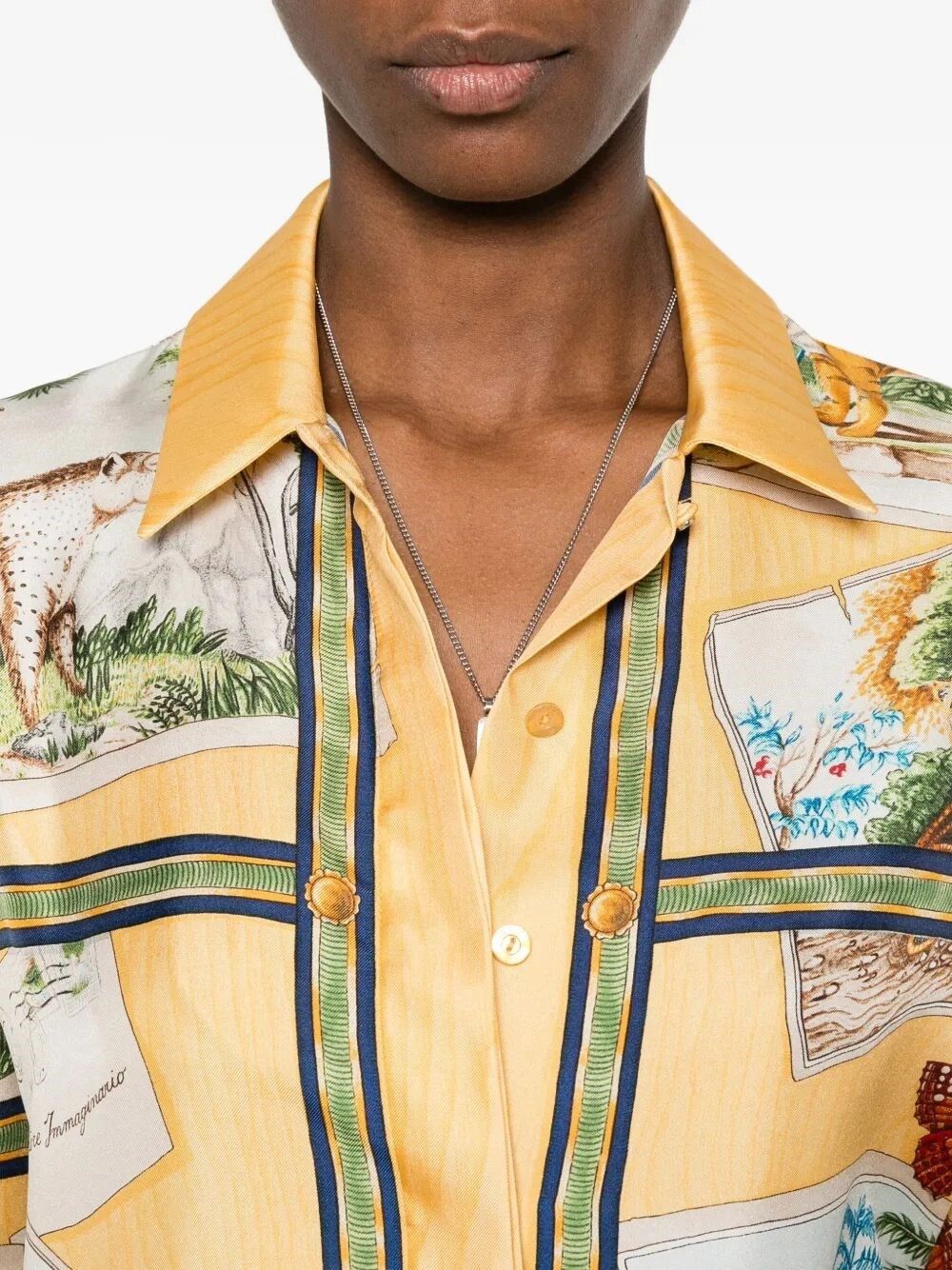 Gucci `Viaggiatore Immaginario` Shirt Size M / US 6-8 / IT 42-44 - 4 Thumbnail