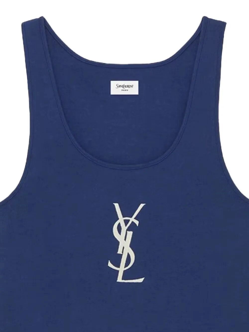 Saint Laurent Paris Embroidered Tank Top Size US XL / EU 56 / 4 - 2 Thumbnail