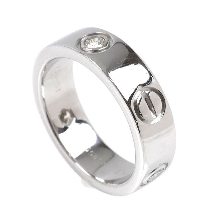 Cartier Cartier Cartier Love Ring Au750 White Gold Ring Size 11 Precious Metal Ring DUTY FREE for USA Size ONE SIZE - 2 Thumbnail