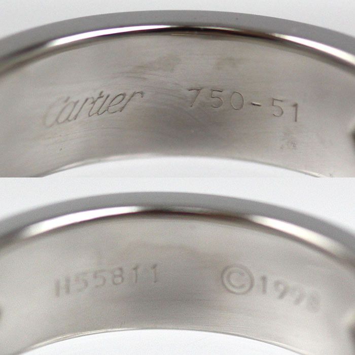 Cartier Cartier Cartier Love Ring Au750 White Gold Ring Size 11 Precious Metal Ring DUTY FREE for USA Size ONE SIZE - 5 Thumbnail