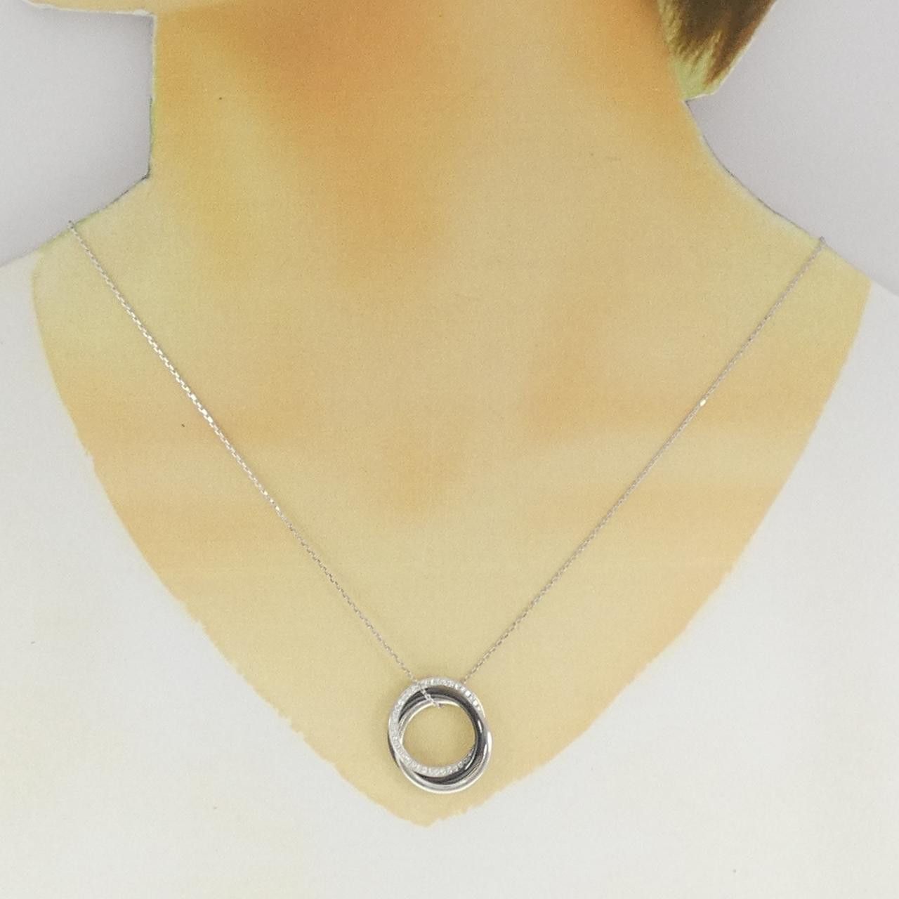 Cartier Cartier Cartier Trinity Black&White 750 White Gold Ceramic Diamond Necklace Precious Metal Necklace DUTY FREE for USA Size ONE SIZE - 6 Thumbnail
