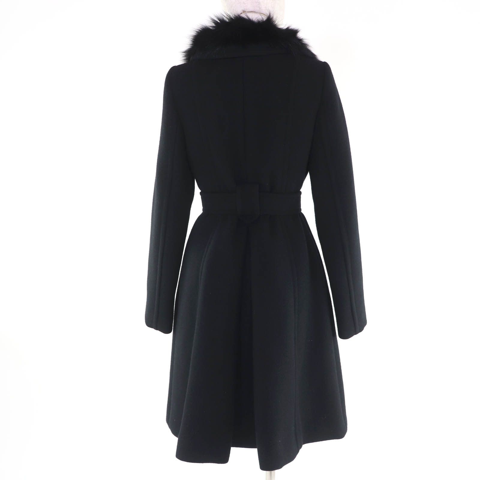 Burberry Burberry Burberry Blue Label Wool Angora Fox Coat Fur Outerwear DUTY FREE for USA Size ONE SIZE - 3 Thumbnail