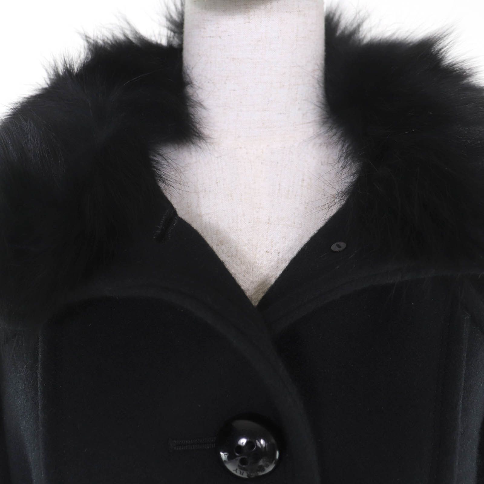 Burberry Burberry Burberry Blue Label Wool Angora Fox Coat Fur Outerwear DUTY FREE for USA Size ONE SIZE - 4 Thumbnail