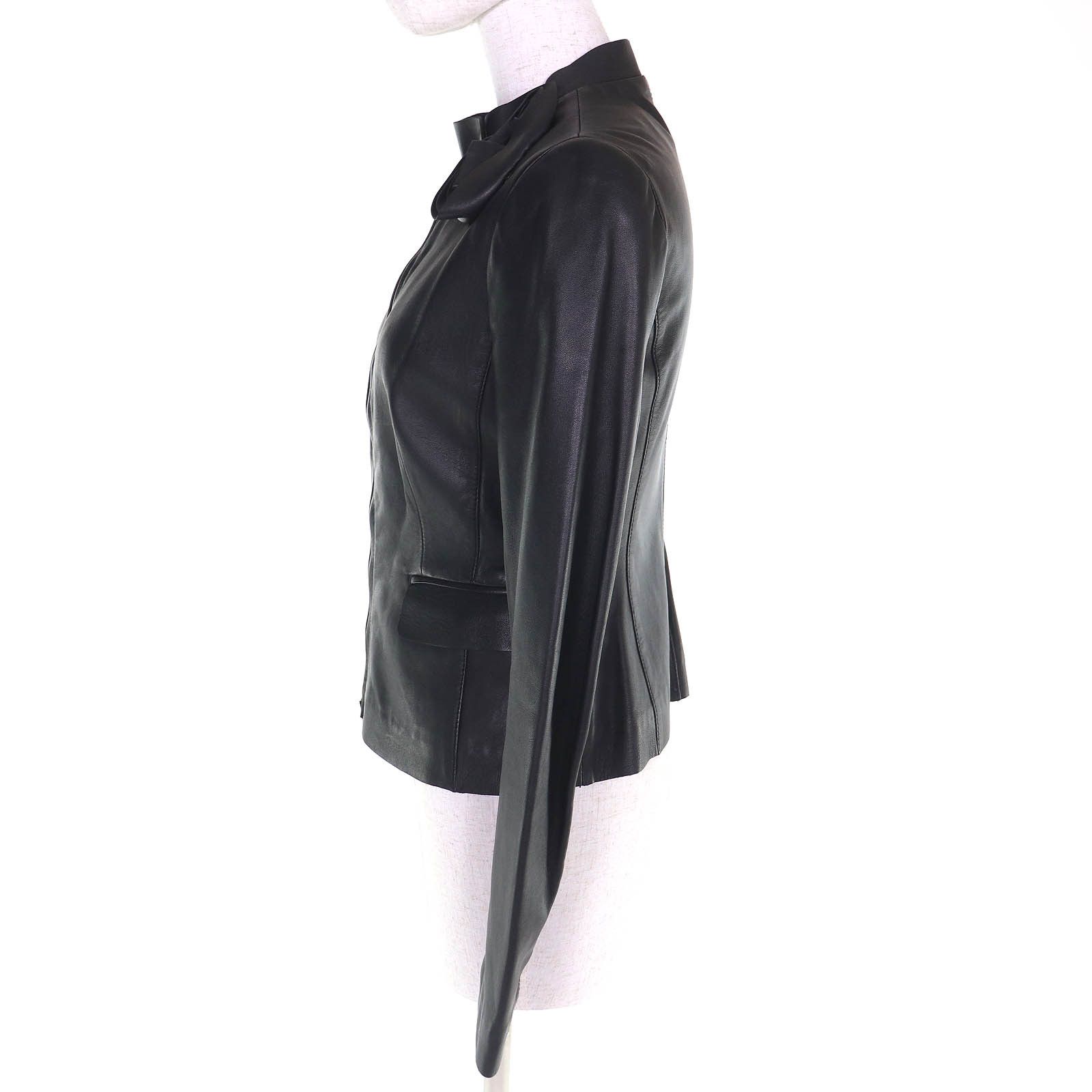 Valentino Valentino Valentino Rose motif lambskin leather jacket Leather Outerwear DBC2P0B0 DUTY FREE for USA Size ONE SIZE - 2 Thumbnail