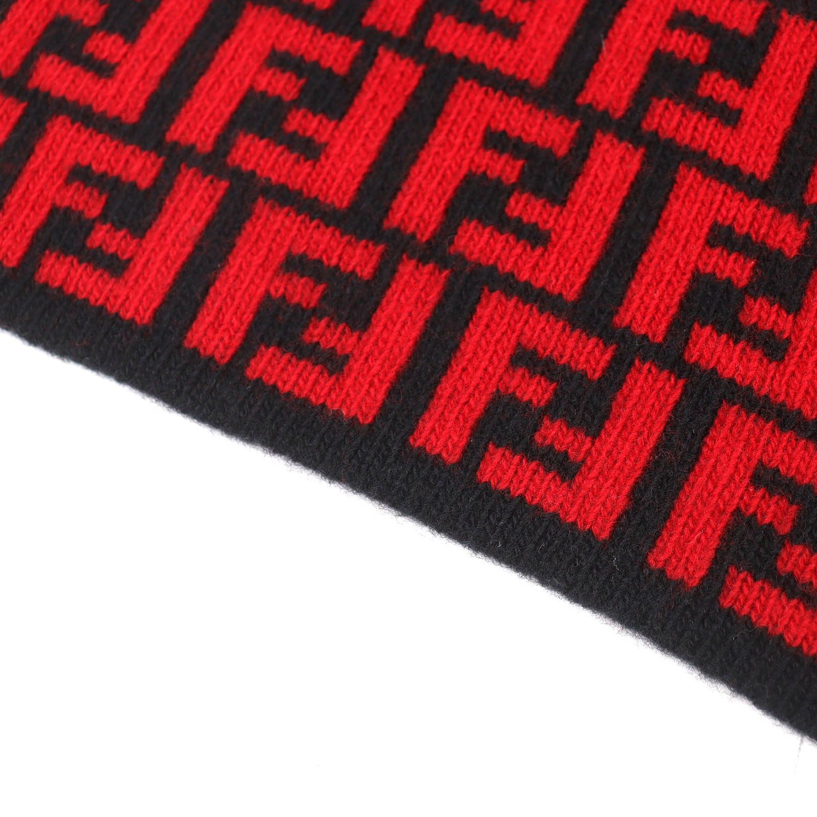 Fendi Fendi Fendi FF Logo Zucca Pattern Wool Scarf Textile Scarf FXS346 DUTY FREE for USA Size ONE SIZE - 4 Thumbnail