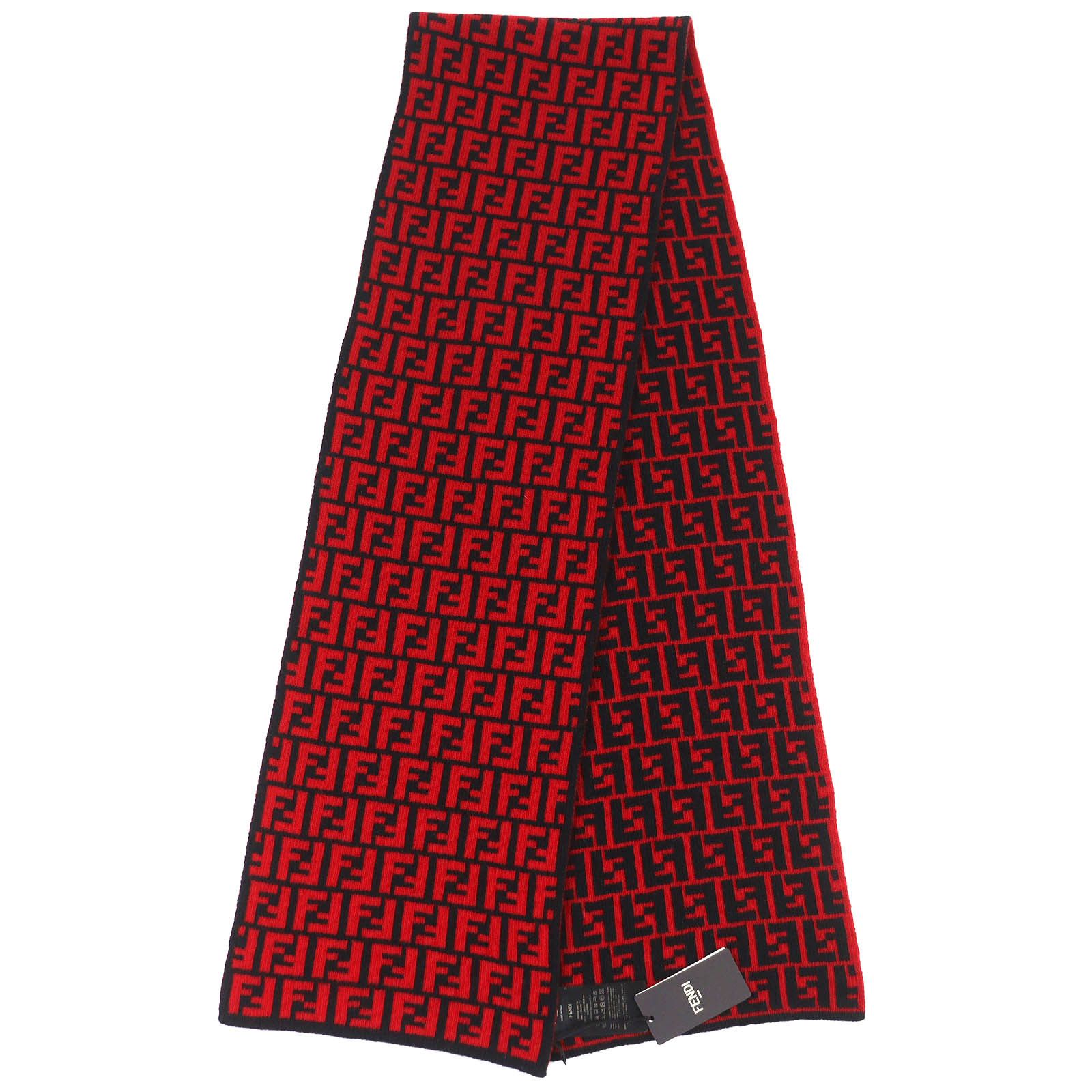 Fendi Fendi Fendi FF Logo Zucca Pattern Wool Scarf Textile Scarf FXS346 DUTY FREE for USA Size ONE SIZE - 3 Thumbnail