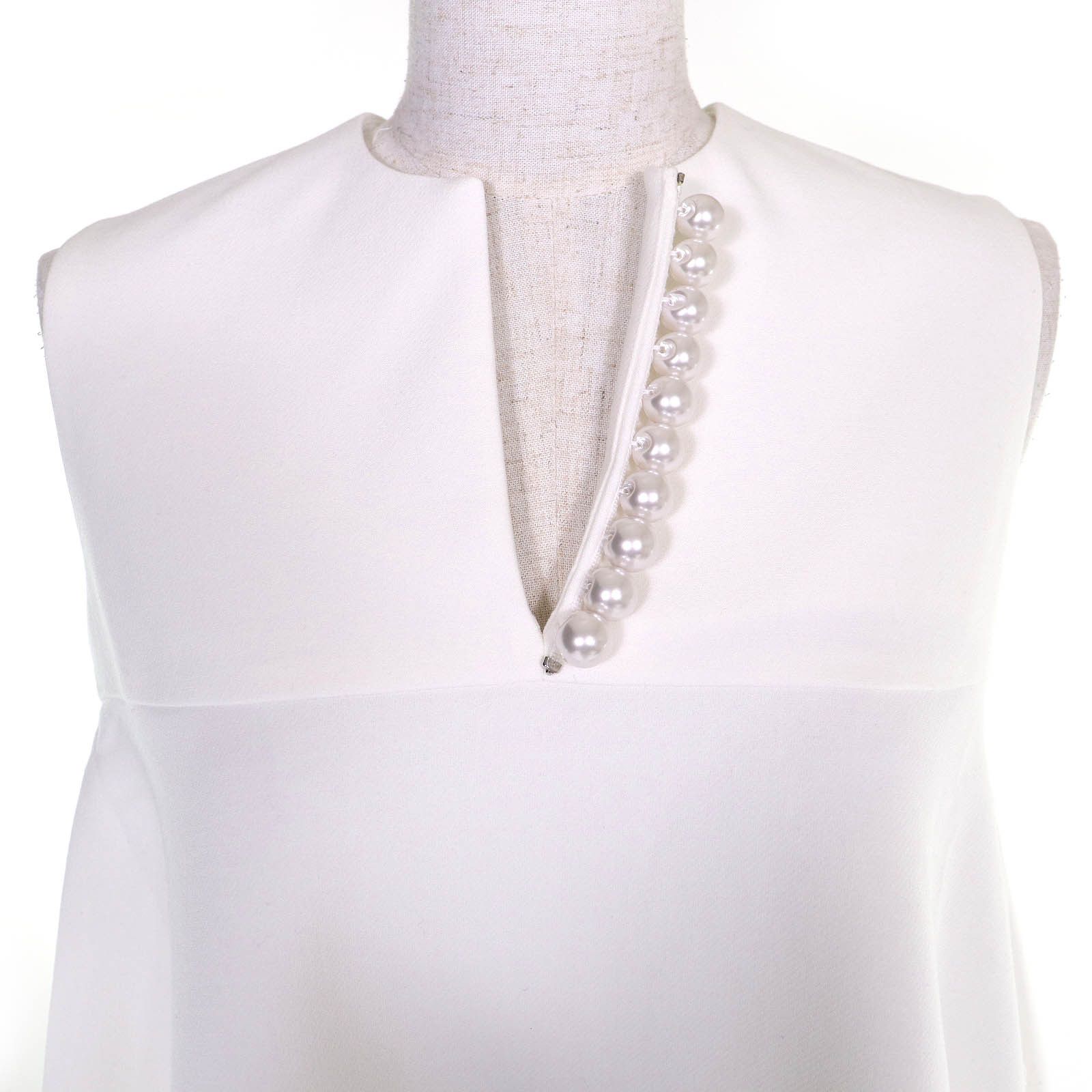 Other Other YOKO CHAN Faux pearl sleeveless tunic T-shirt top Plastic / Synthetic Tops YCB-620-178 DUTY FREE for USA Size ONE SIZE - 4 Thumbnail