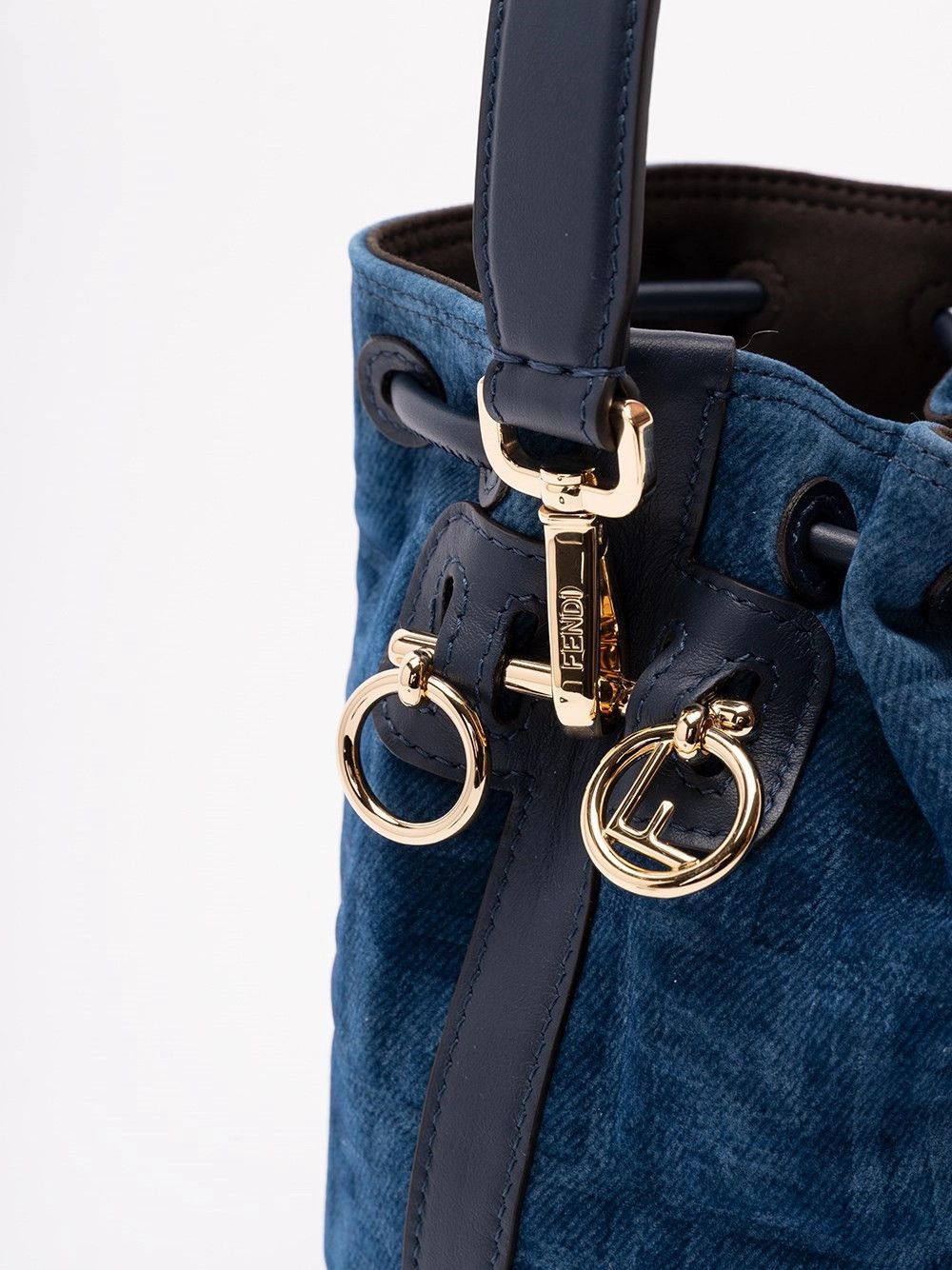 Fendi `Mon Tresor` Denim Mini Bag Size ONE SIZE - 4 Thumbnail