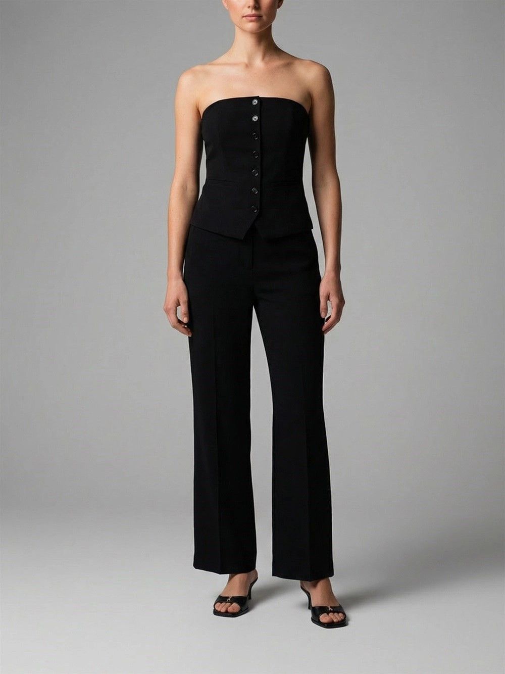 Patrizia Pepe Crepe Bustier with Buttons Size L / US 10 / IT 46 - 4 Thumbnail