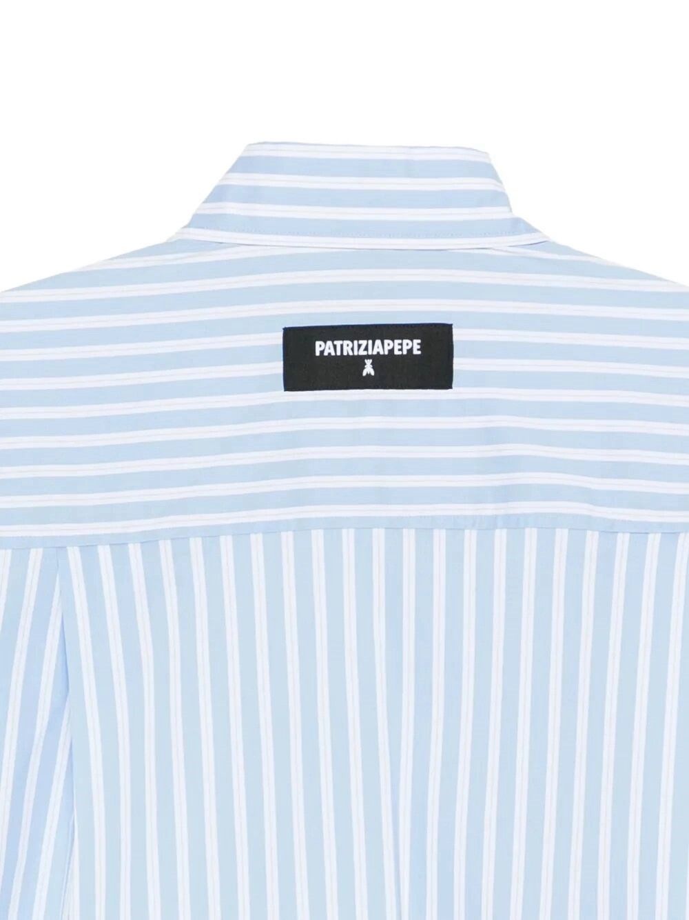 Patrizia Pepe Striped Cropped Shirt Size M / US 6-8 / IT 42-44 - 3 Thumbnail
