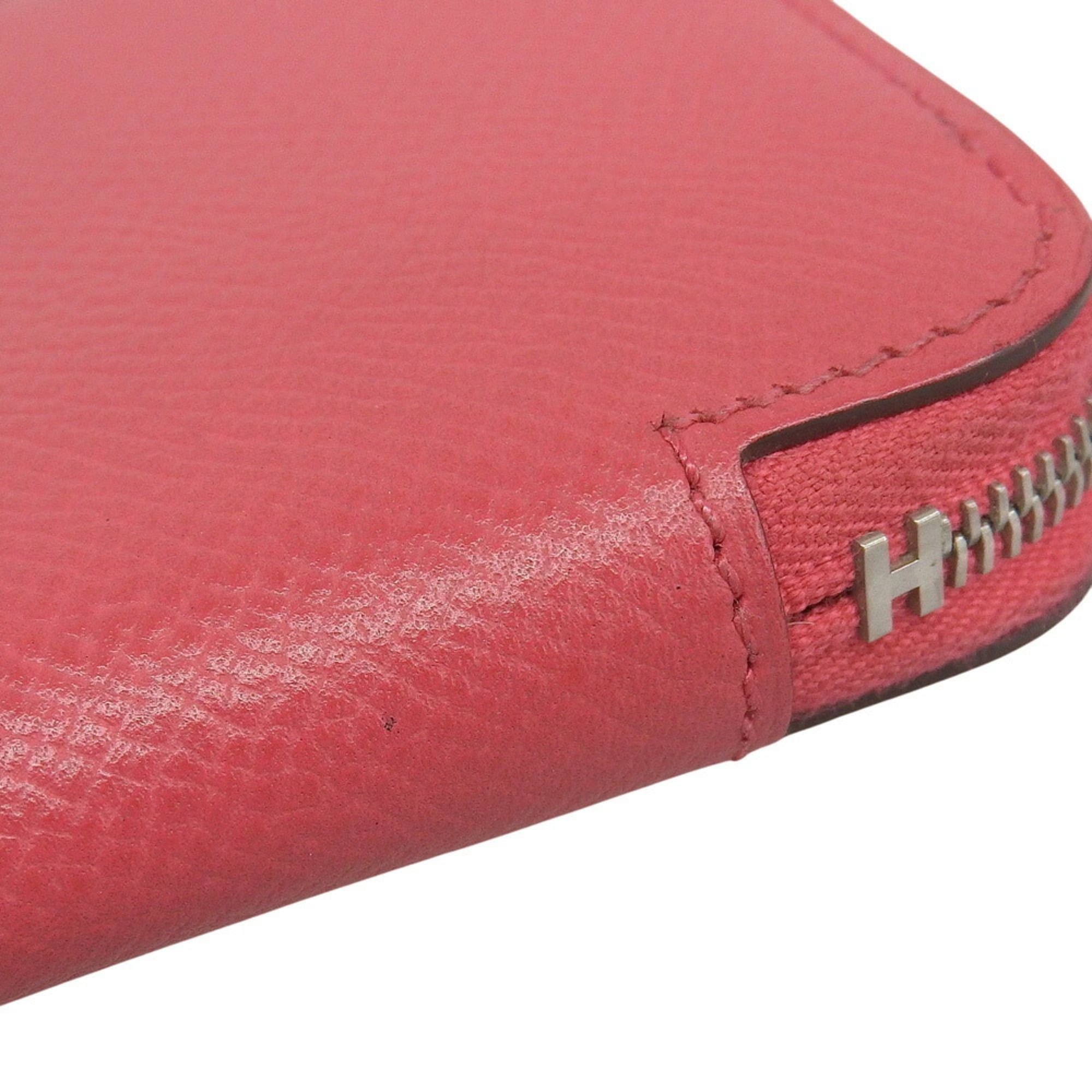 Hermes Hermes Azap Silkin Compact Mini A Engraved Coin Case Purse Epson Pink Size ONE SIZE - 5 Thumbnail