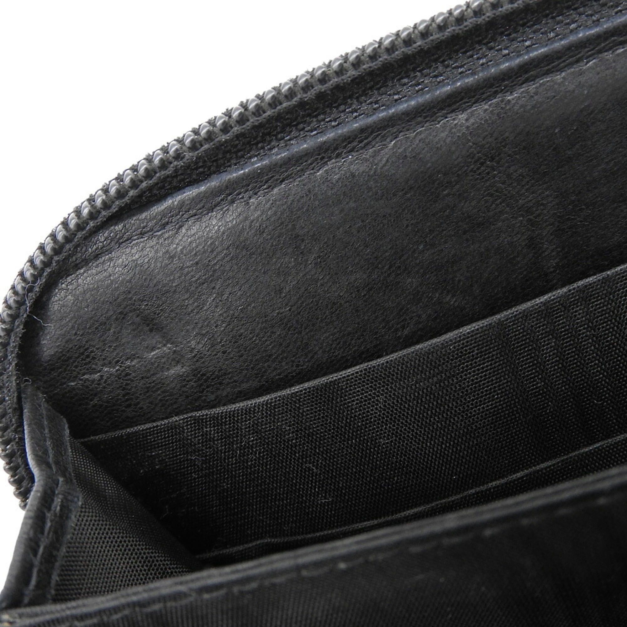 Chanel CHANEL No. 9 Coco Mark Round Long Wallet Caviar Skin Black Size ONE SIZE - 9 Thumbnail