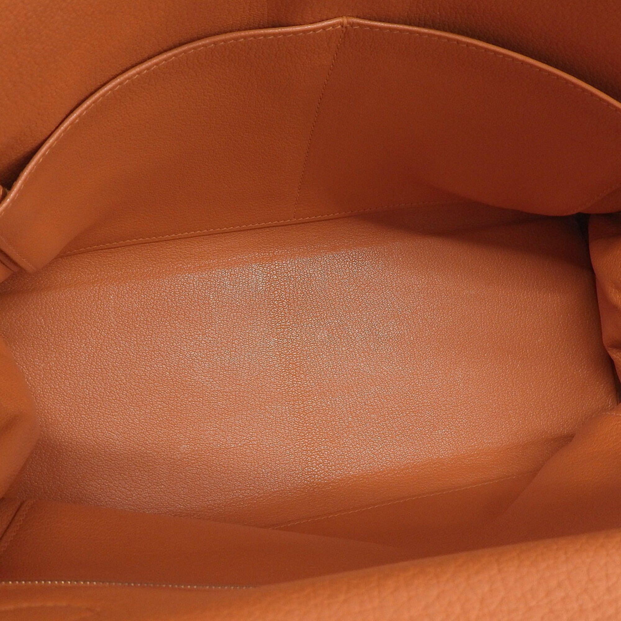 Hermes Hermes Kelly 32, inside stitching, F stamp, bag, Taurillon Clemence, orange Size ONE SIZE - 3 Thumbnail