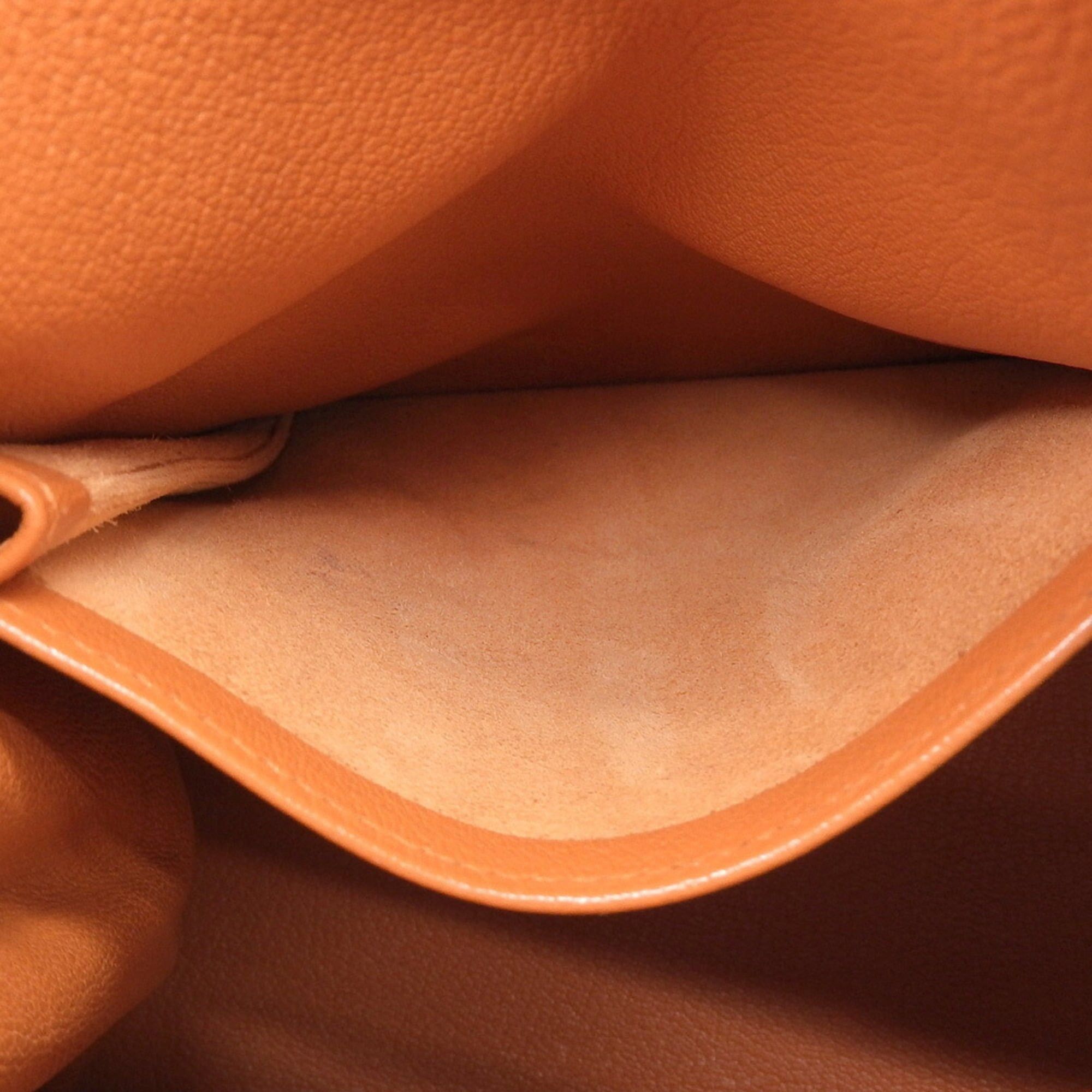 Hermes Hermes Kelly 32, inside stitching, F stamp, bag, Taurillon Clemence, orange Size ONE SIZE - 7 Thumbnail