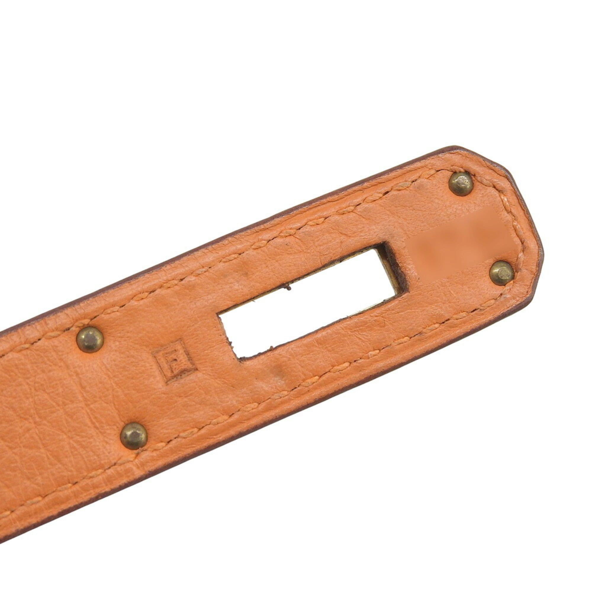 Hermes Hermes Kelly 32, inside stitching, F stamp, bag, Taurillon Clemence, orange Size ONE SIZE - 9 Thumbnail