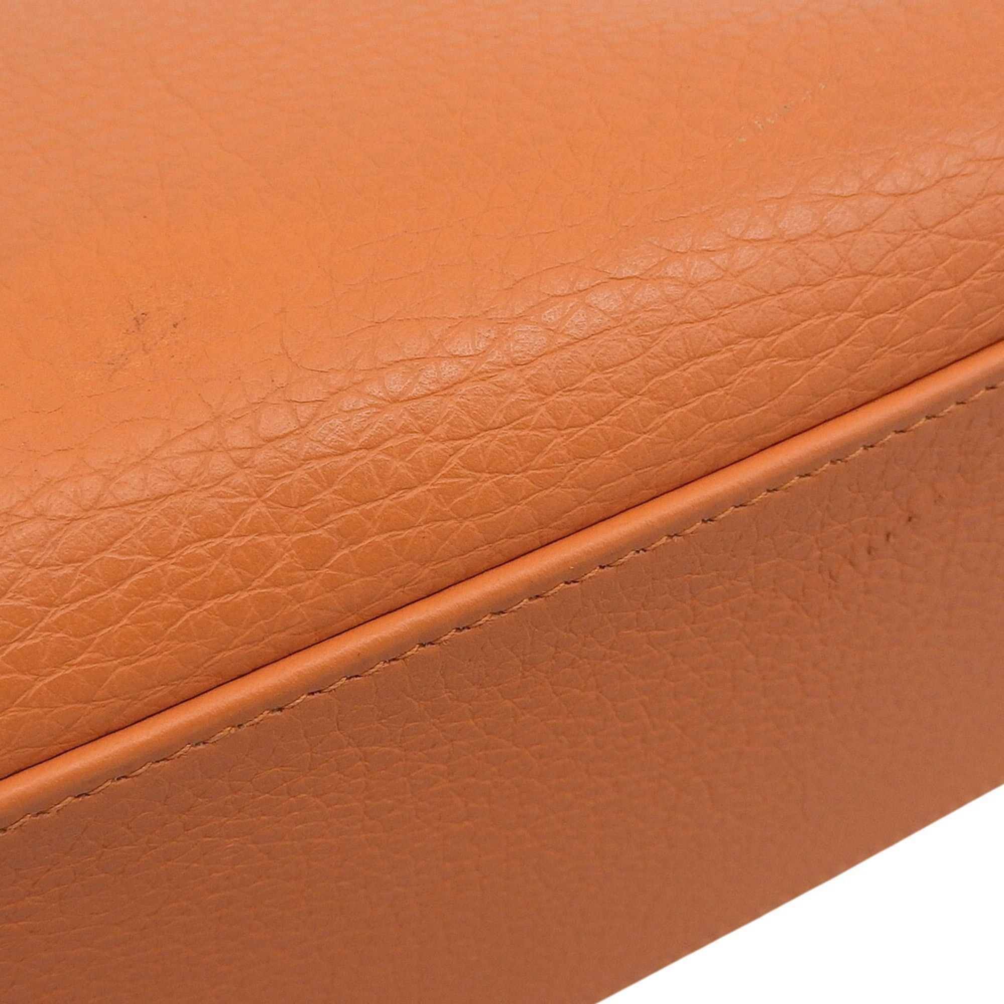Hermes Hermes Kelly 32, inside stitching, F stamp, bag, Taurillon Clemence, orange Size ONE SIZE - 4 Thumbnail