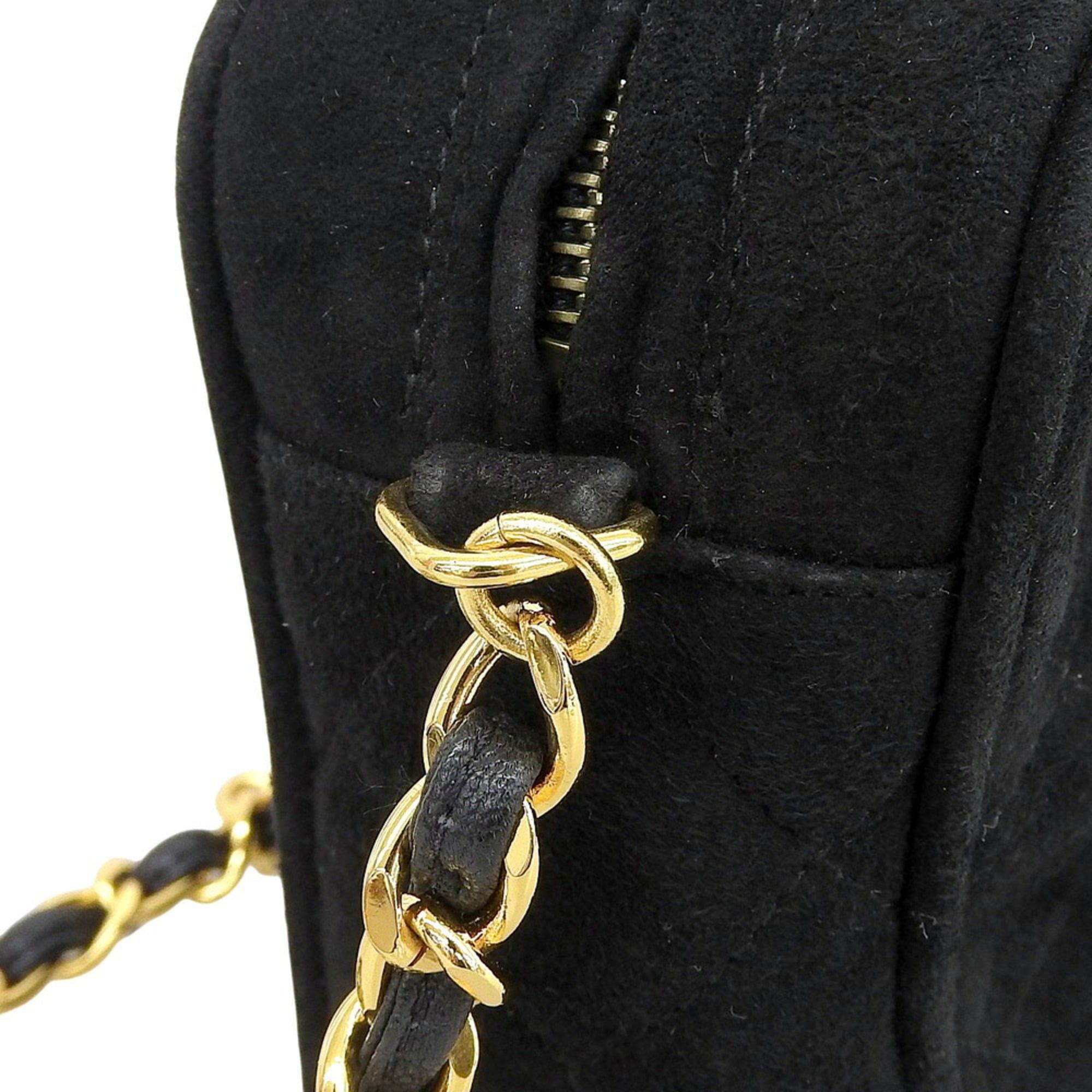 Chanel CHANEL No. 3 Coco Mark Chain Shoulder Bag Suede Black Size ONE SIZE - 8 Thumbnail
